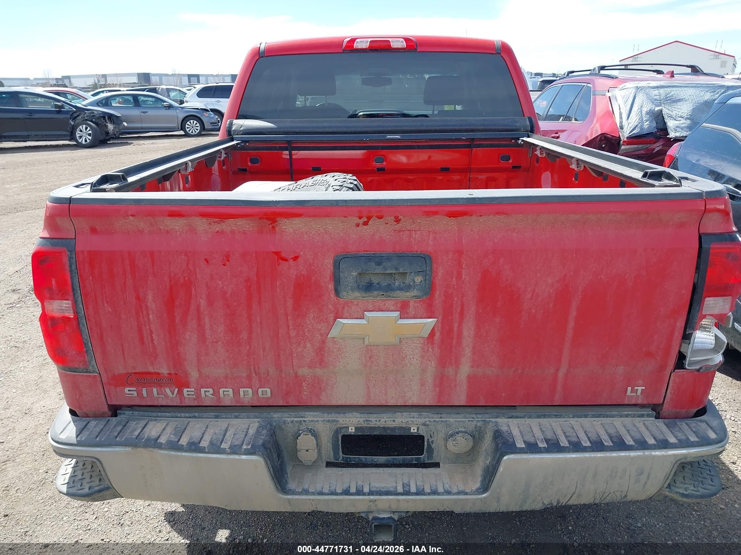 2014 Chevrolet Silverado 1500 1lt Red vin: 3GCUKREC4EG148089