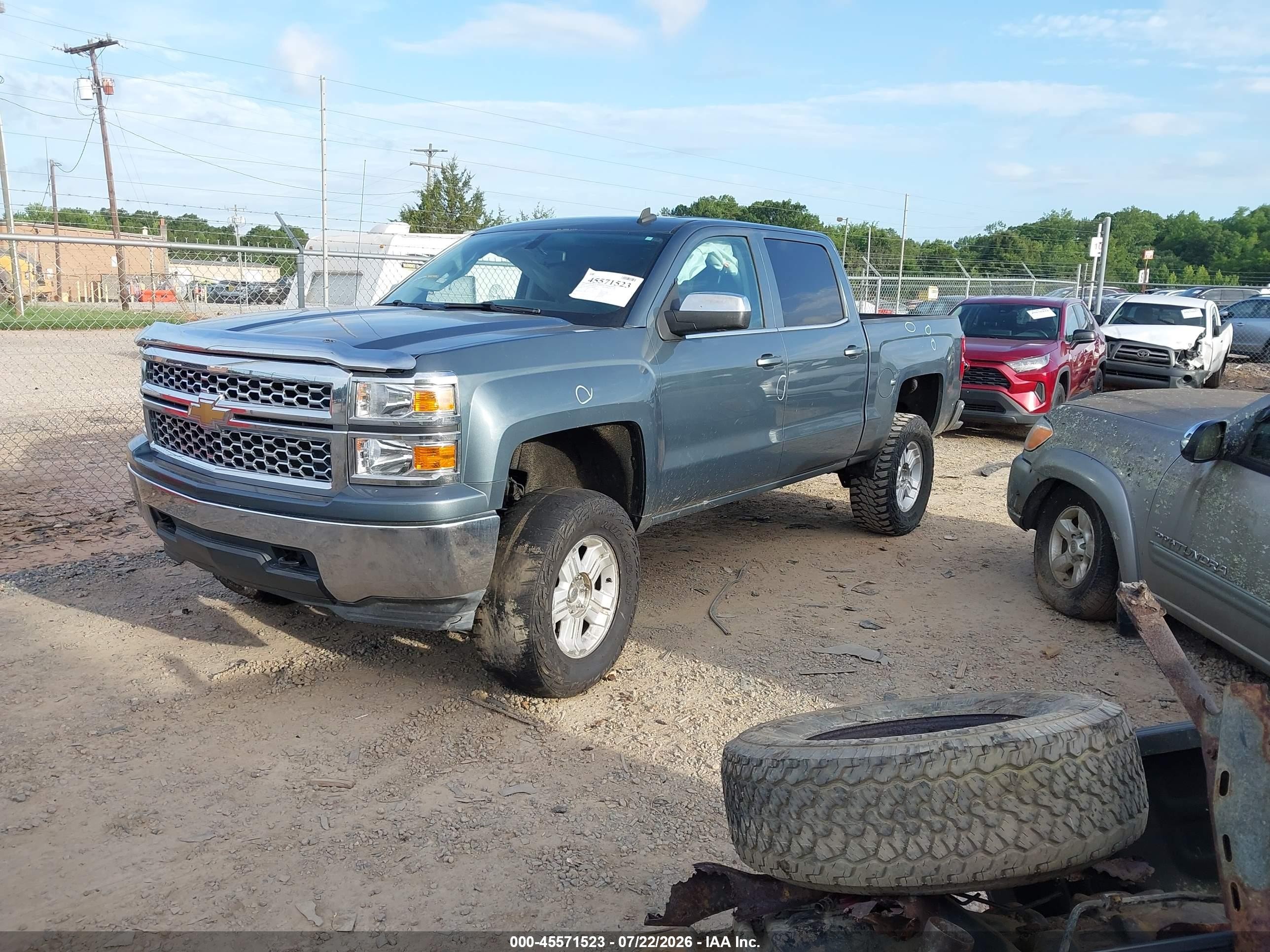 2014 Chevrolet Silverado 1500 1lt Blue vin: 3GCUKREC4EG200160