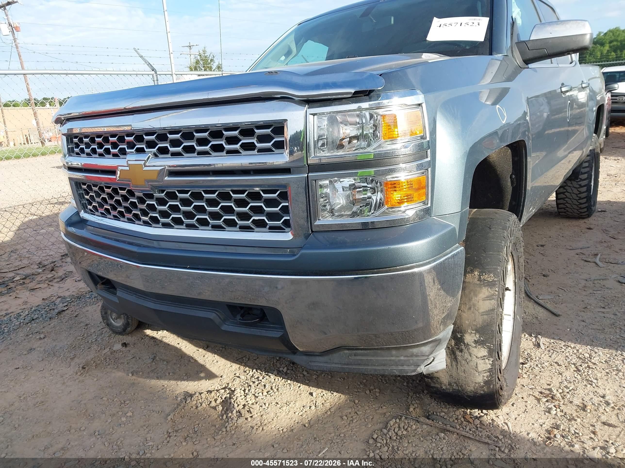 2014 Chevrolet Silverado 1500 1lt Blue vin: 3GCUKREC4EG200160