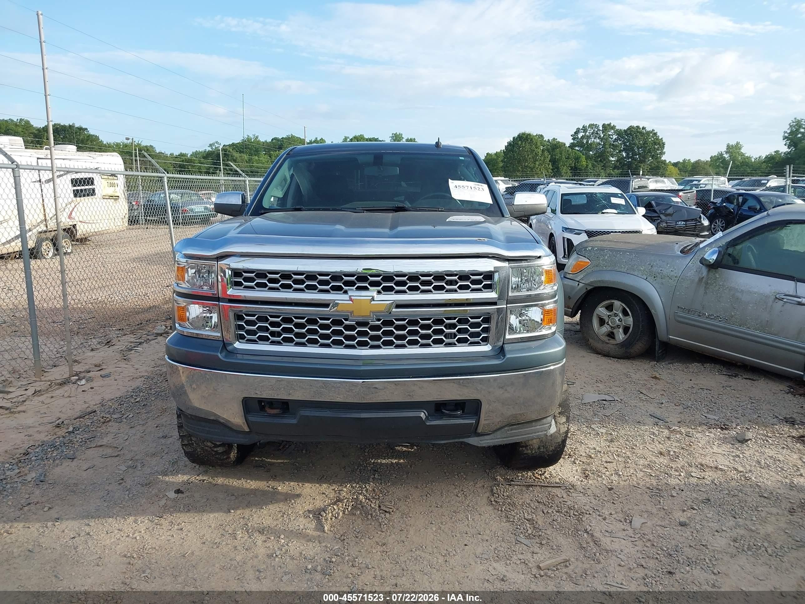 2014 Chevrolet Silverado 1500 1lt Blue vin: 3GCUKREC4EG200160