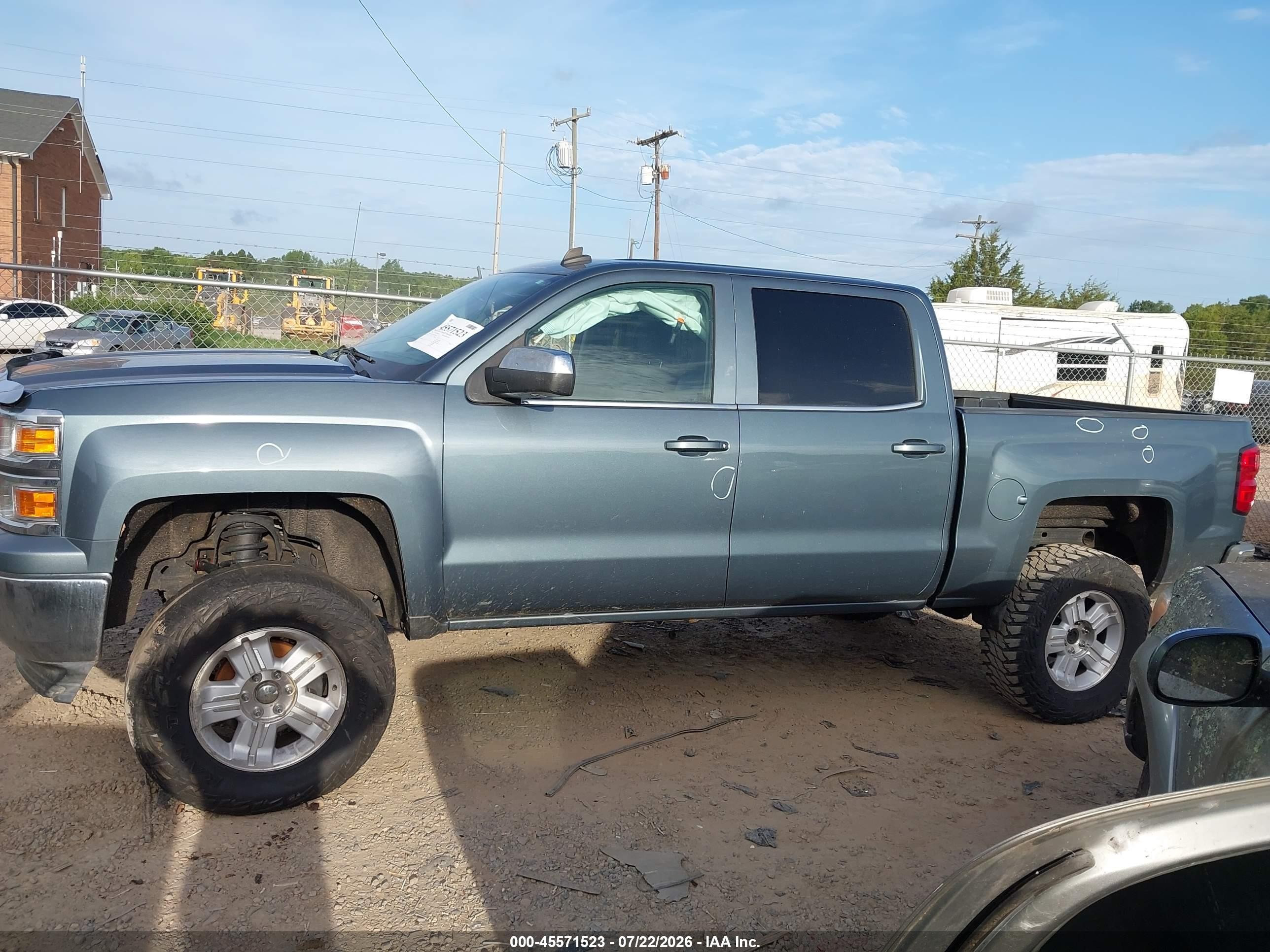 2014 Chevrolet Silverado 1500 1lt Blue vin: 3GCUKREC4EG200160