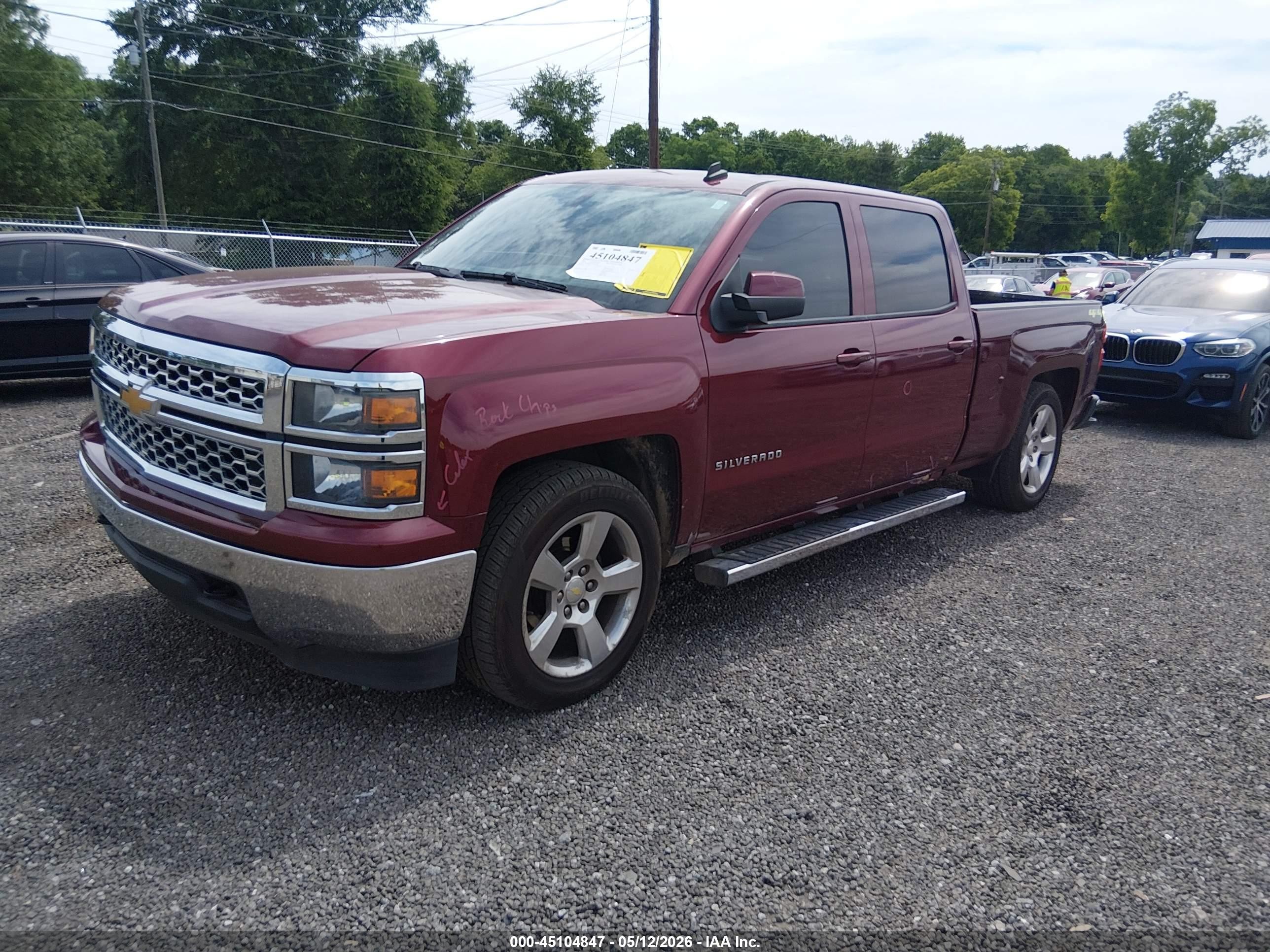 2014 Chevrolet Silverado 1500 1lt Burgundy vin: 3GCUKREC4EG263999