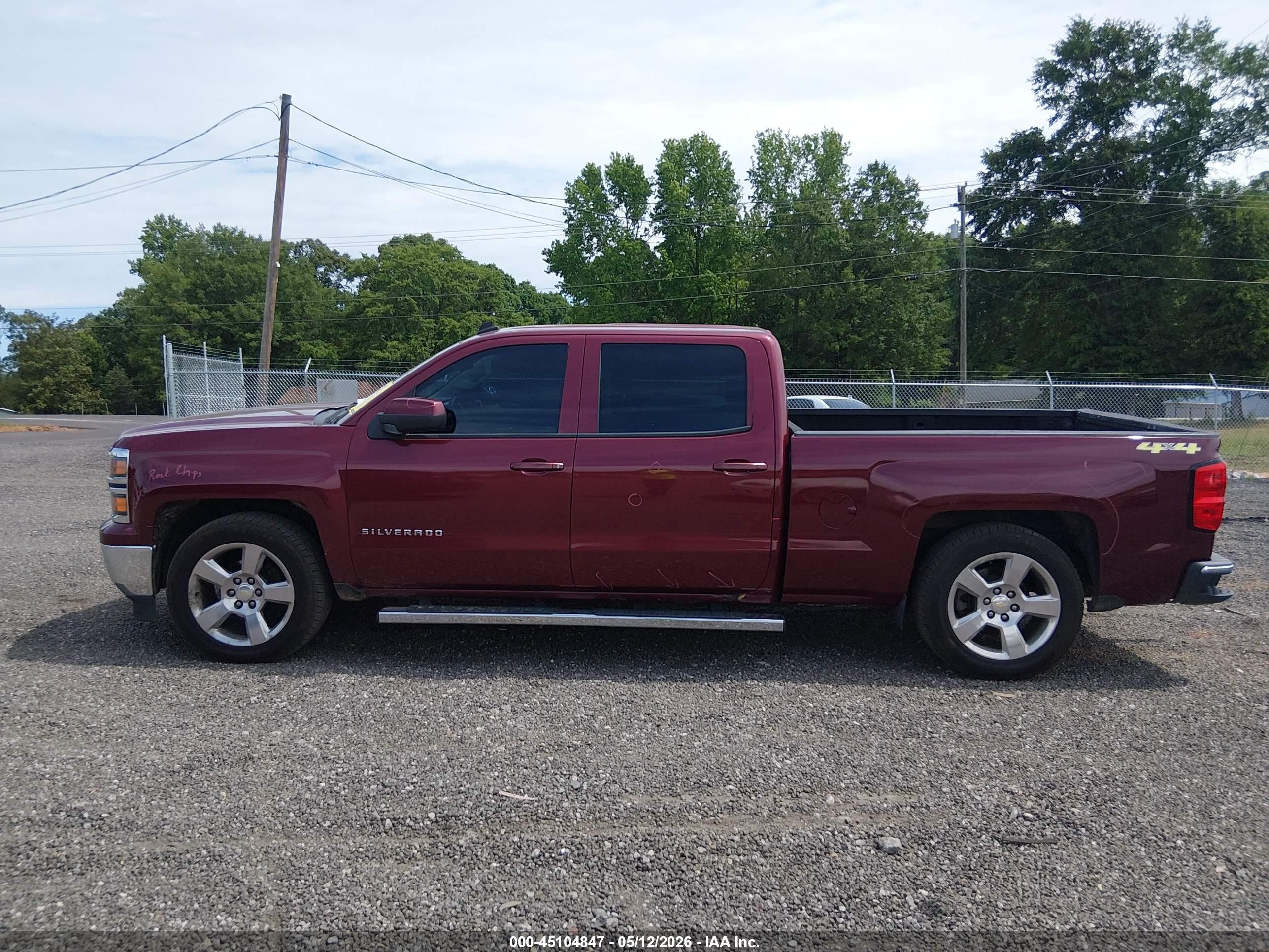 2014 Chevrolet Silverado 1500 1lt Burgundy vin: 3GCUKREC4EG263999