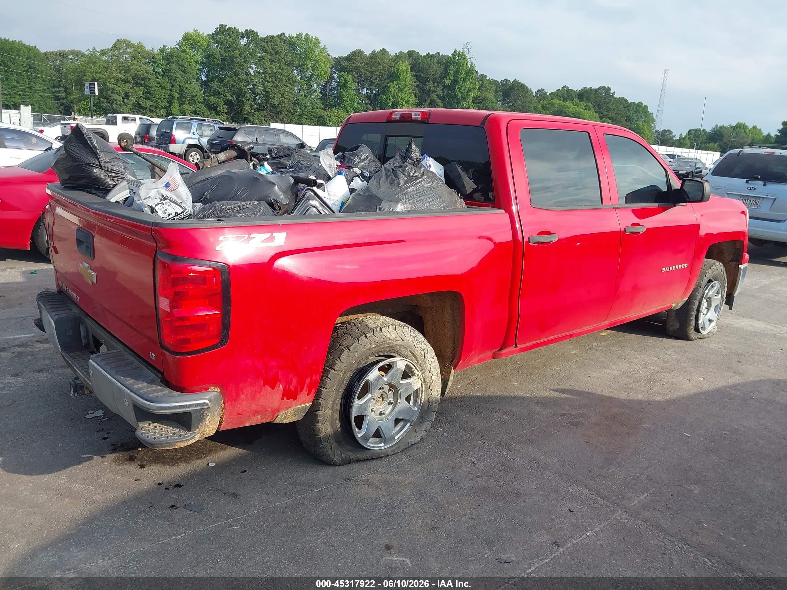 2014 Chevrolet Silverado 1500 2lt Red vin: 3GCUKREC4EG272590