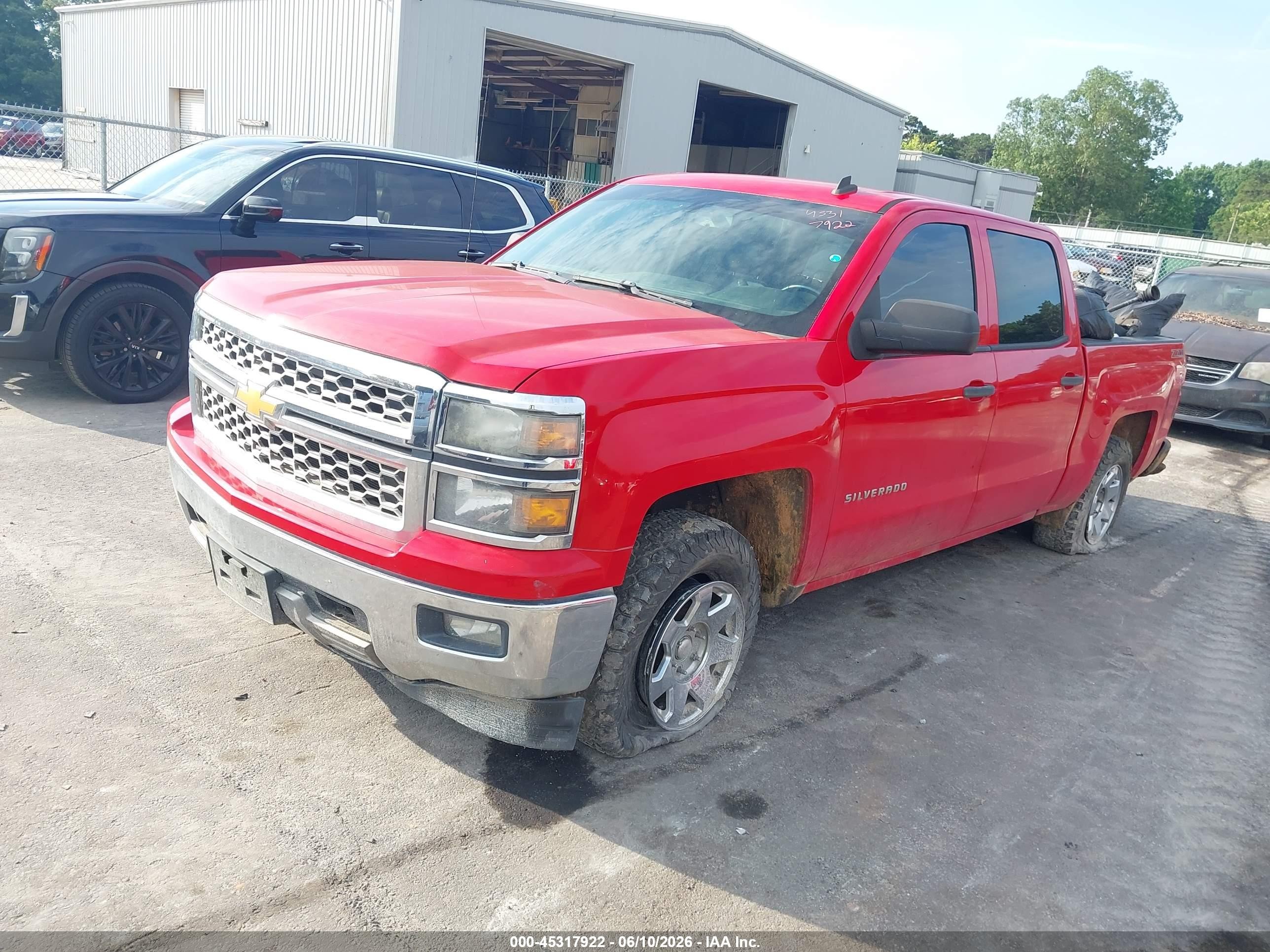 2014 Chevrolet Silverado 1500 2lt Red vin: 3GCUKREC4EG272590