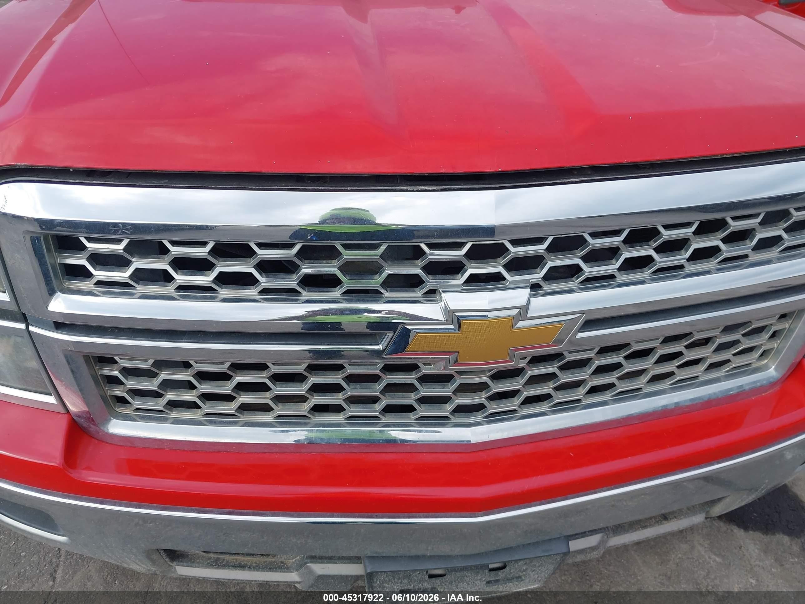 2014 Chevrolet Silverado 1500 2lt Red vin: 3GCUKREC4EG272590