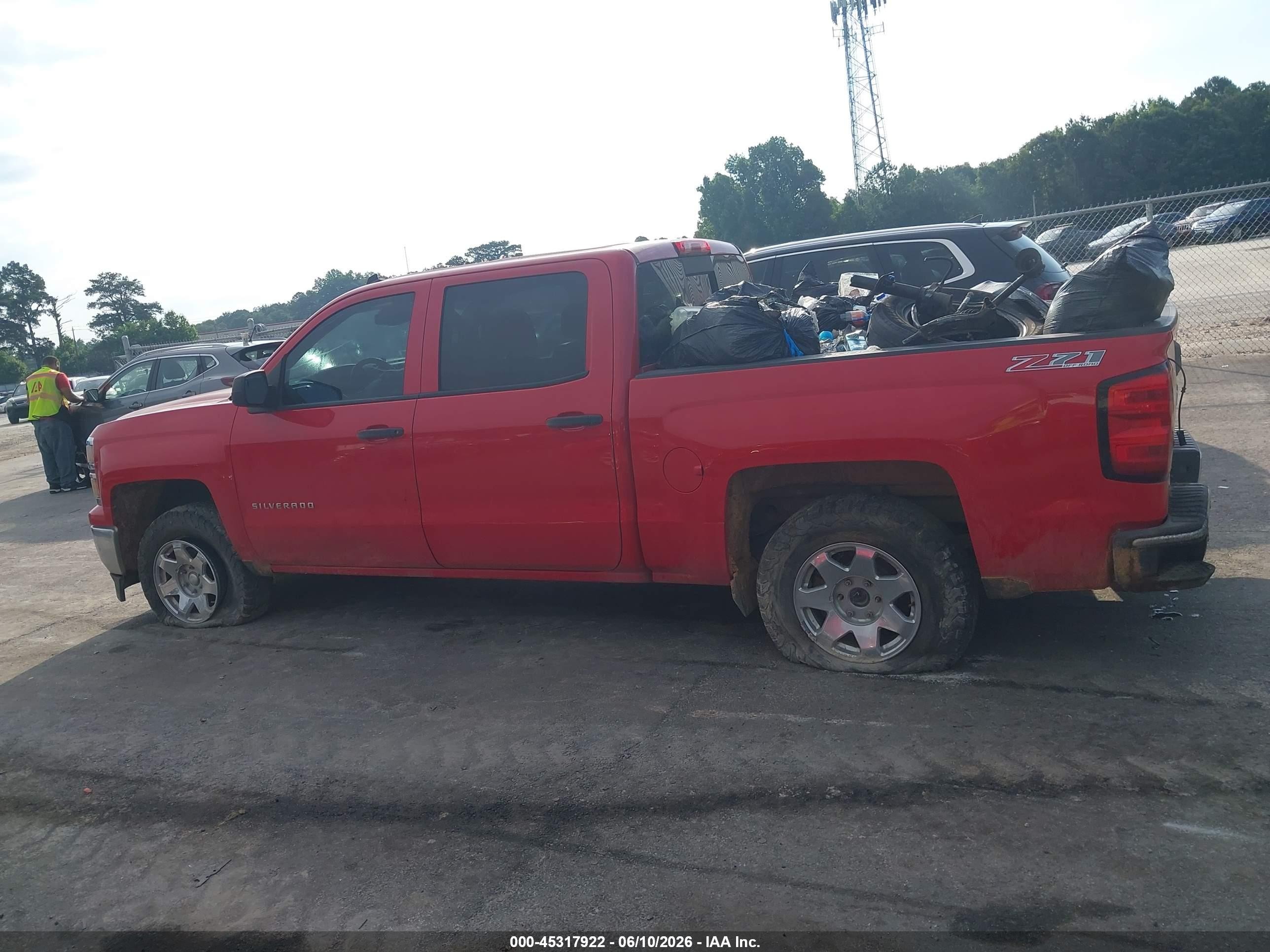 2014 Chevrolet Silverado 1500 2lt Red vin: 3GCUKREC4EG272590
