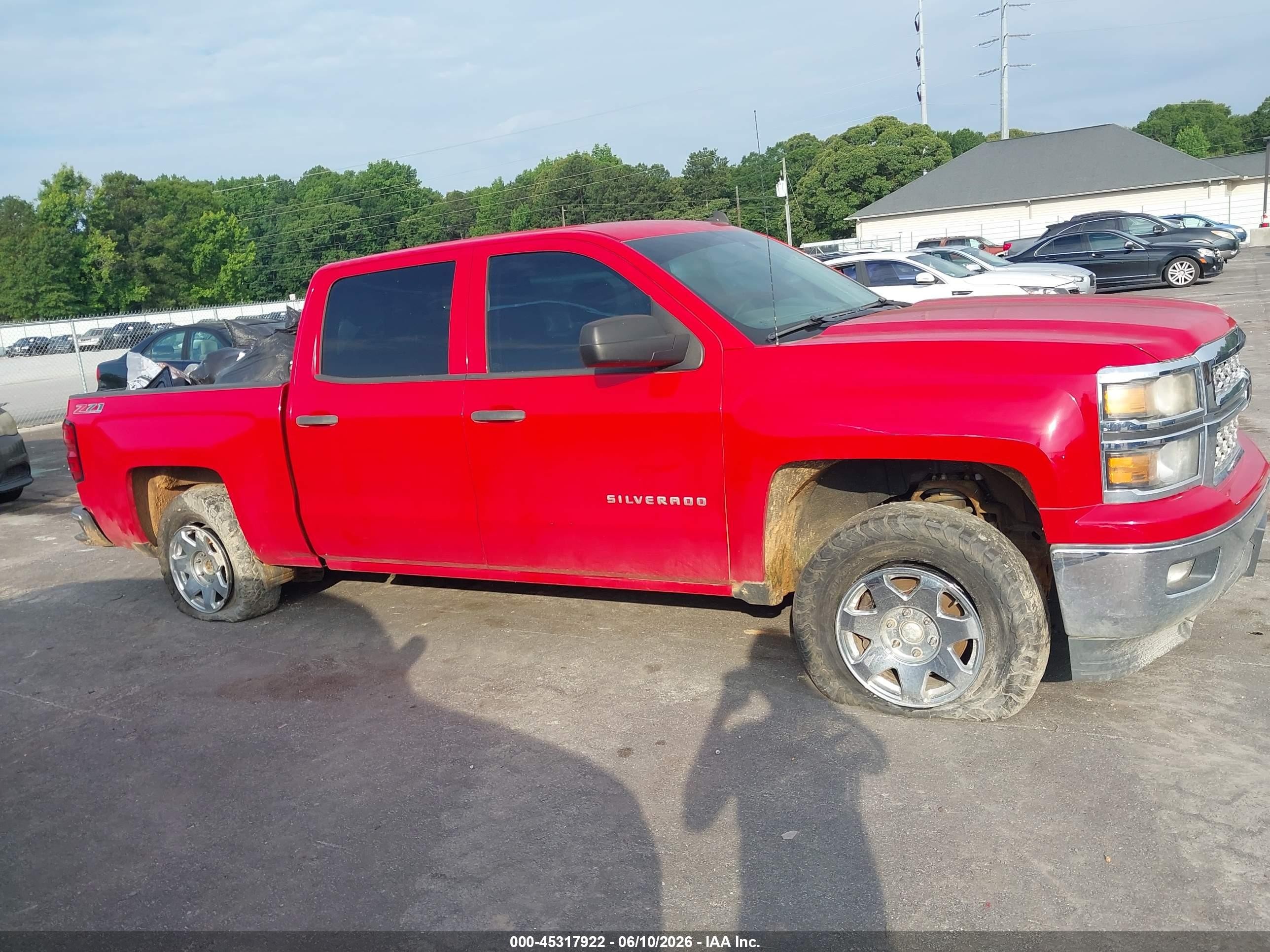 2014 Chevrolet Silverado 1500 2lt Red vin: 3GCUKREC4EG272590