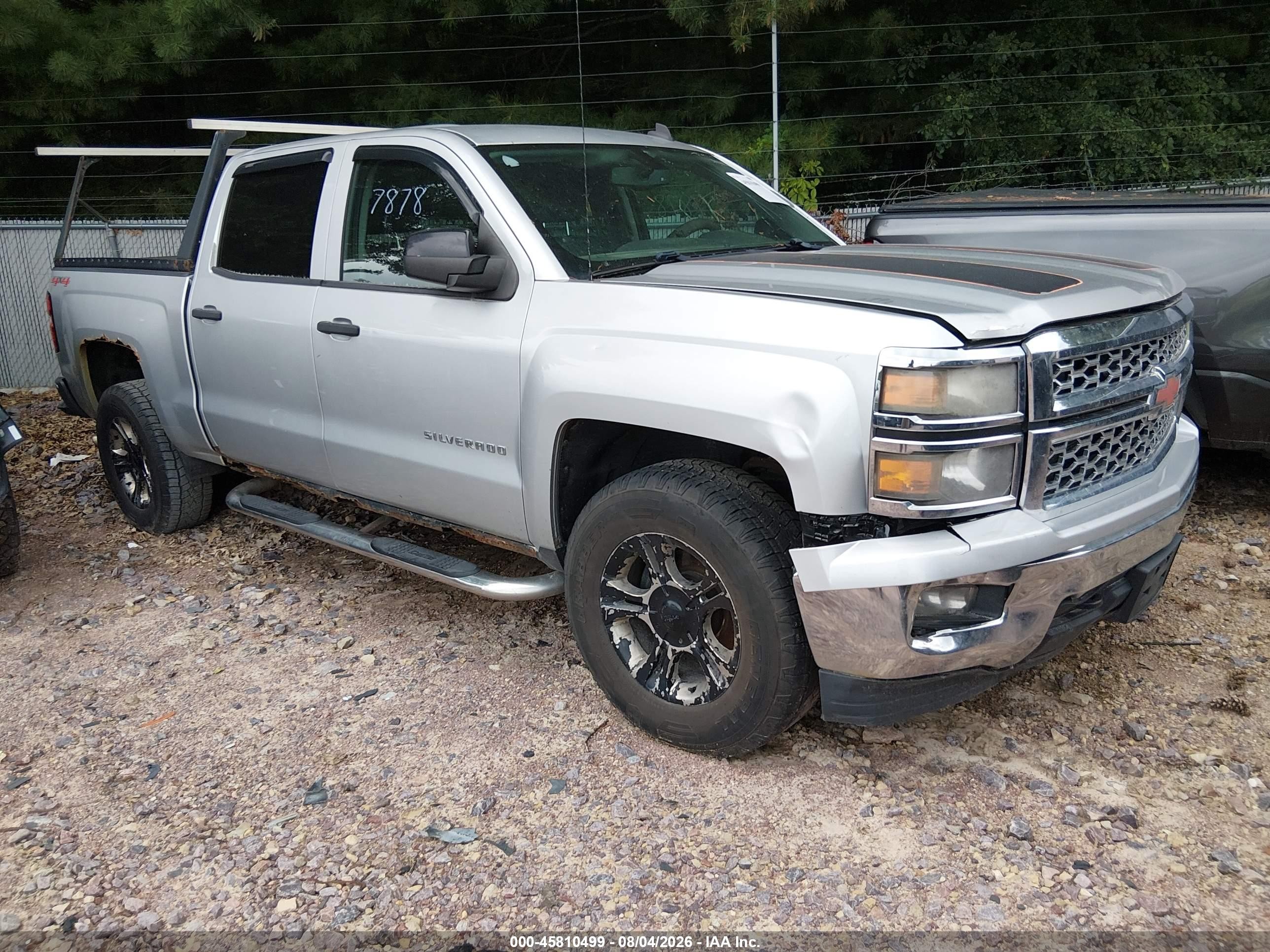 2014 Chevrolet Silverado 1500 1lt Silver vin: 3GCUKREC4EG372401