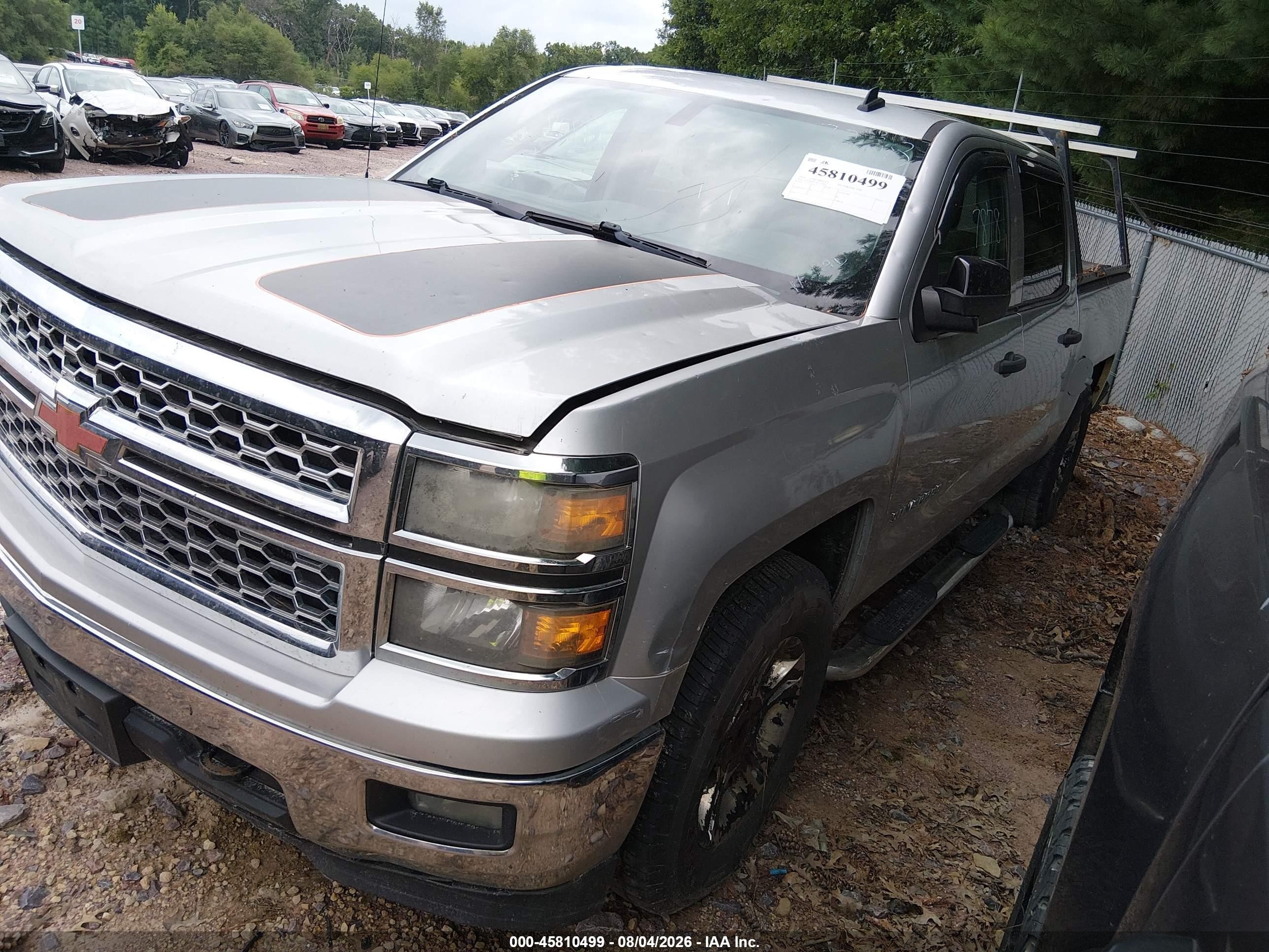 2014 Chevrolet Silverado 1500 1lt Silver vin: 3GCUKREC4EG372401