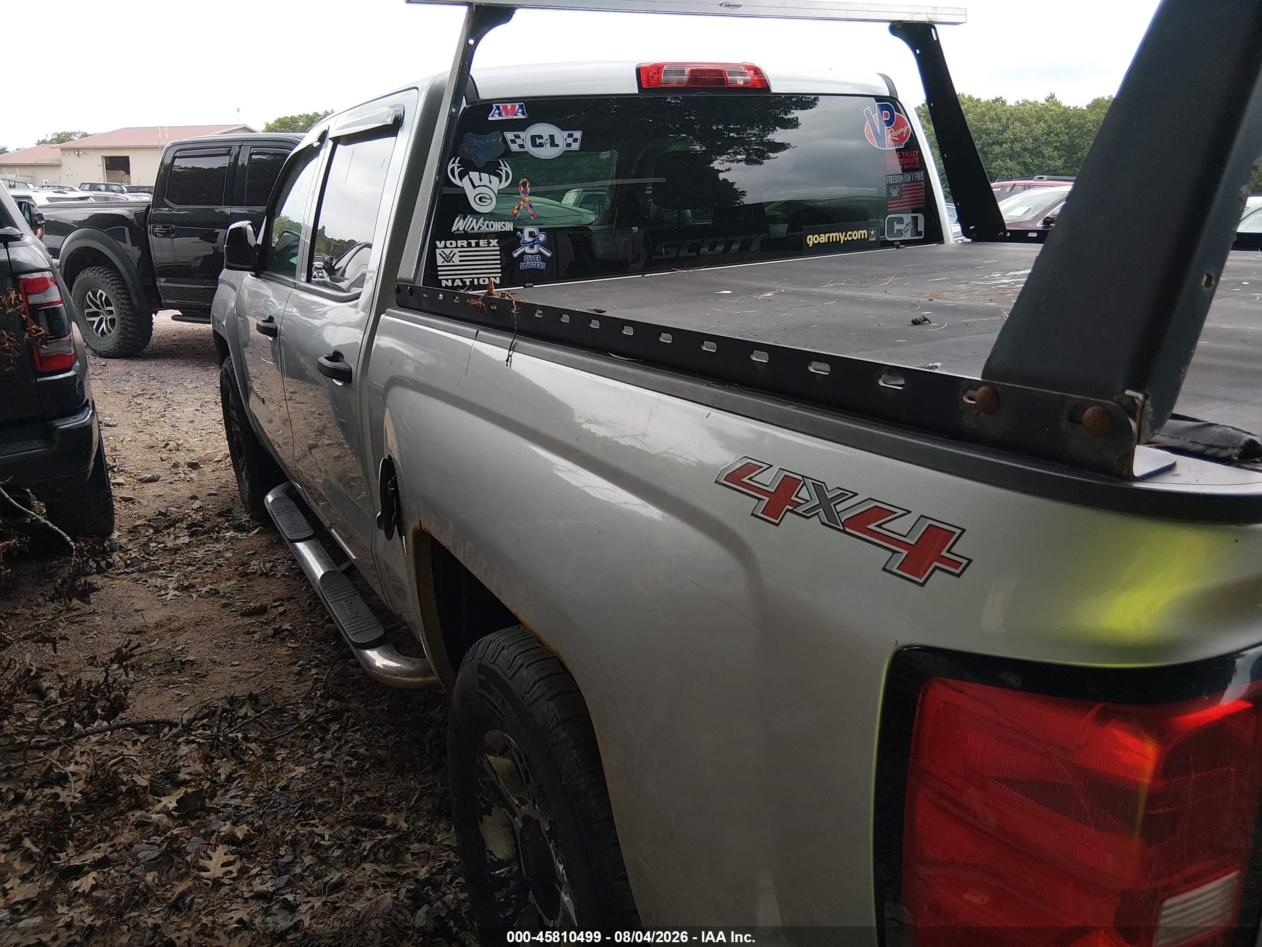 2014 Chevrolet Silverado 1500 1lt Silver vin: 3GCUKREC4EG372401