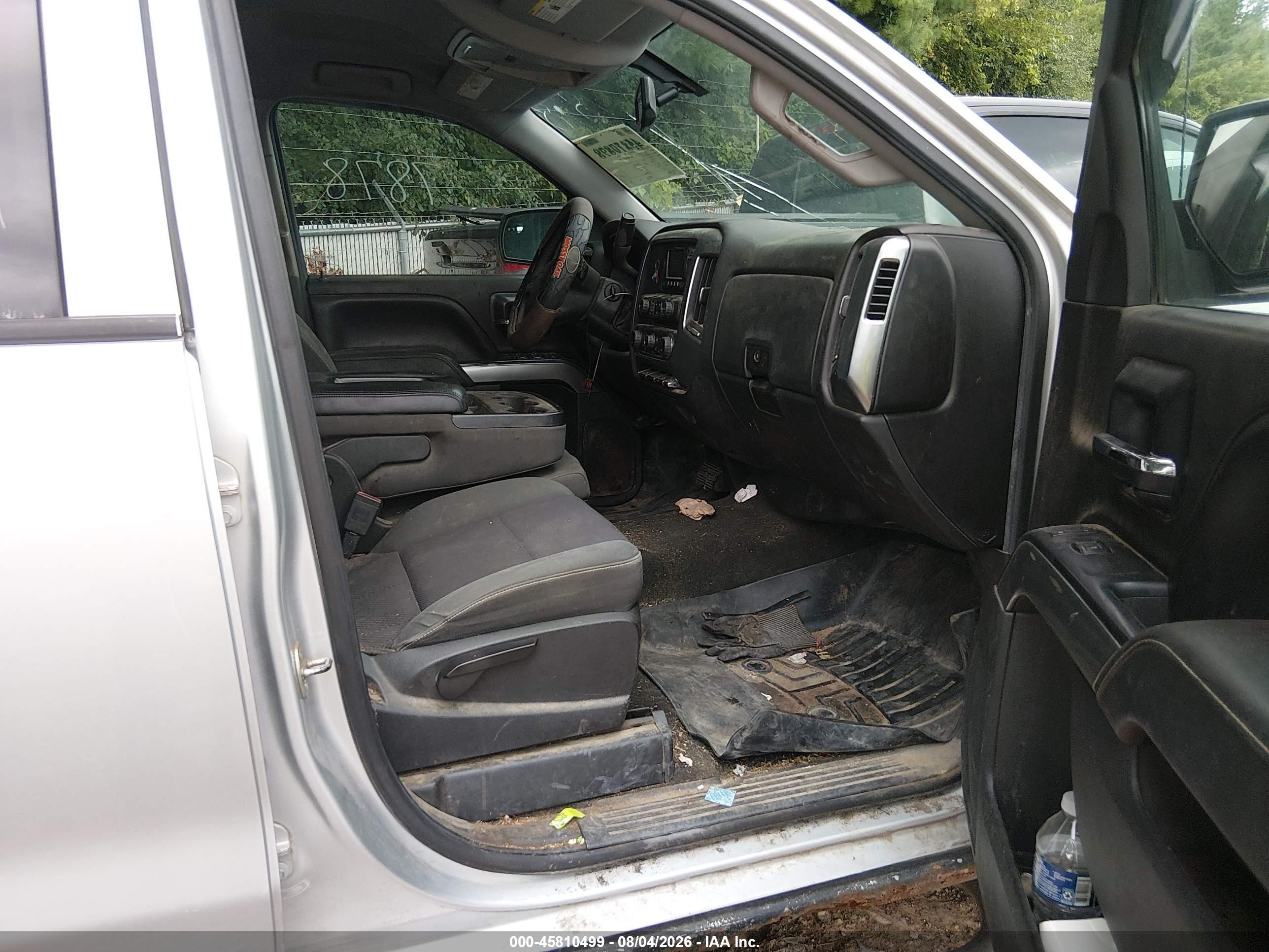 2014 Chevrolet Silverado 1500 1lt Silver vin: 3GCUKREC4EG372401