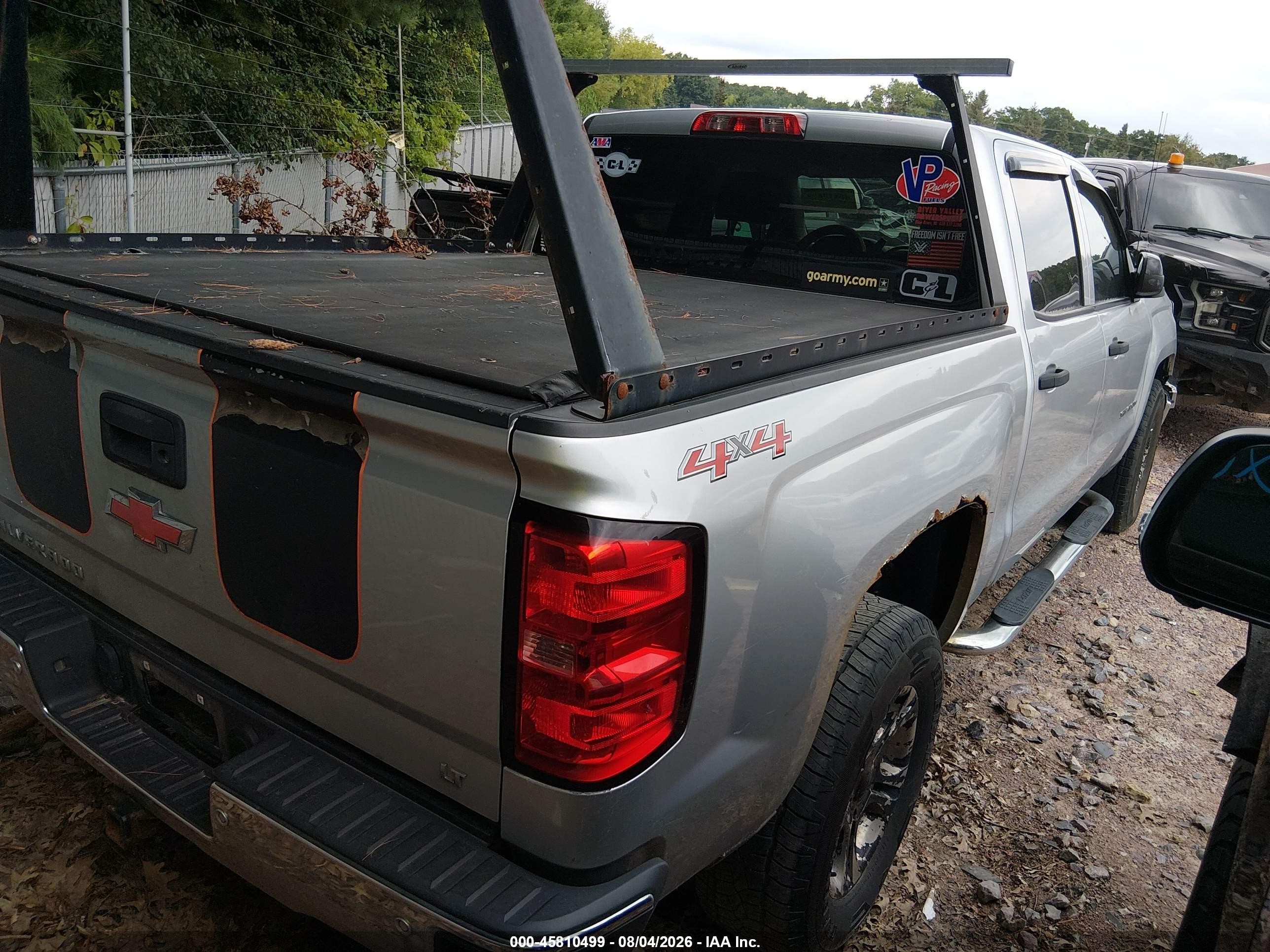 2014 Chevrolet Silverado 1500 1lt Silver vin: 3GCUKREC4EG372401