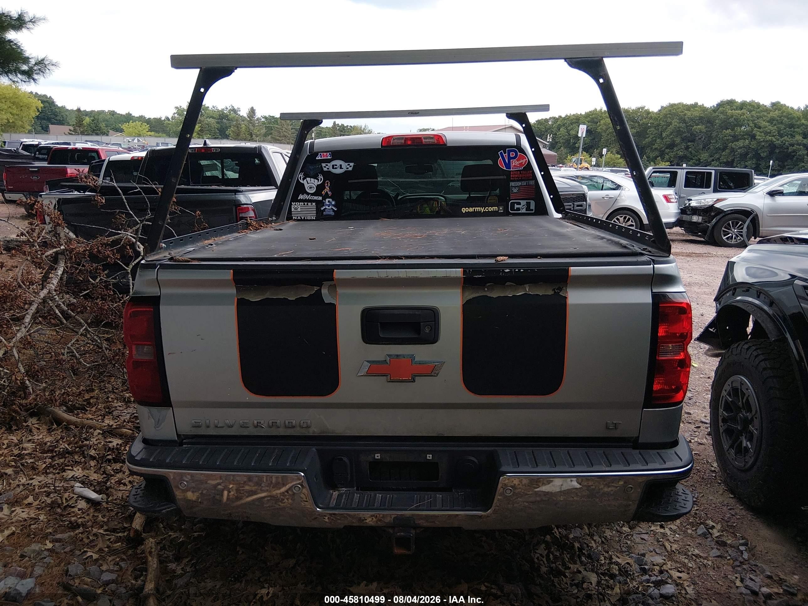 2014 Chevrolet Silverado 1500 1lt Silver vin: 3GCUKREC4EG372401