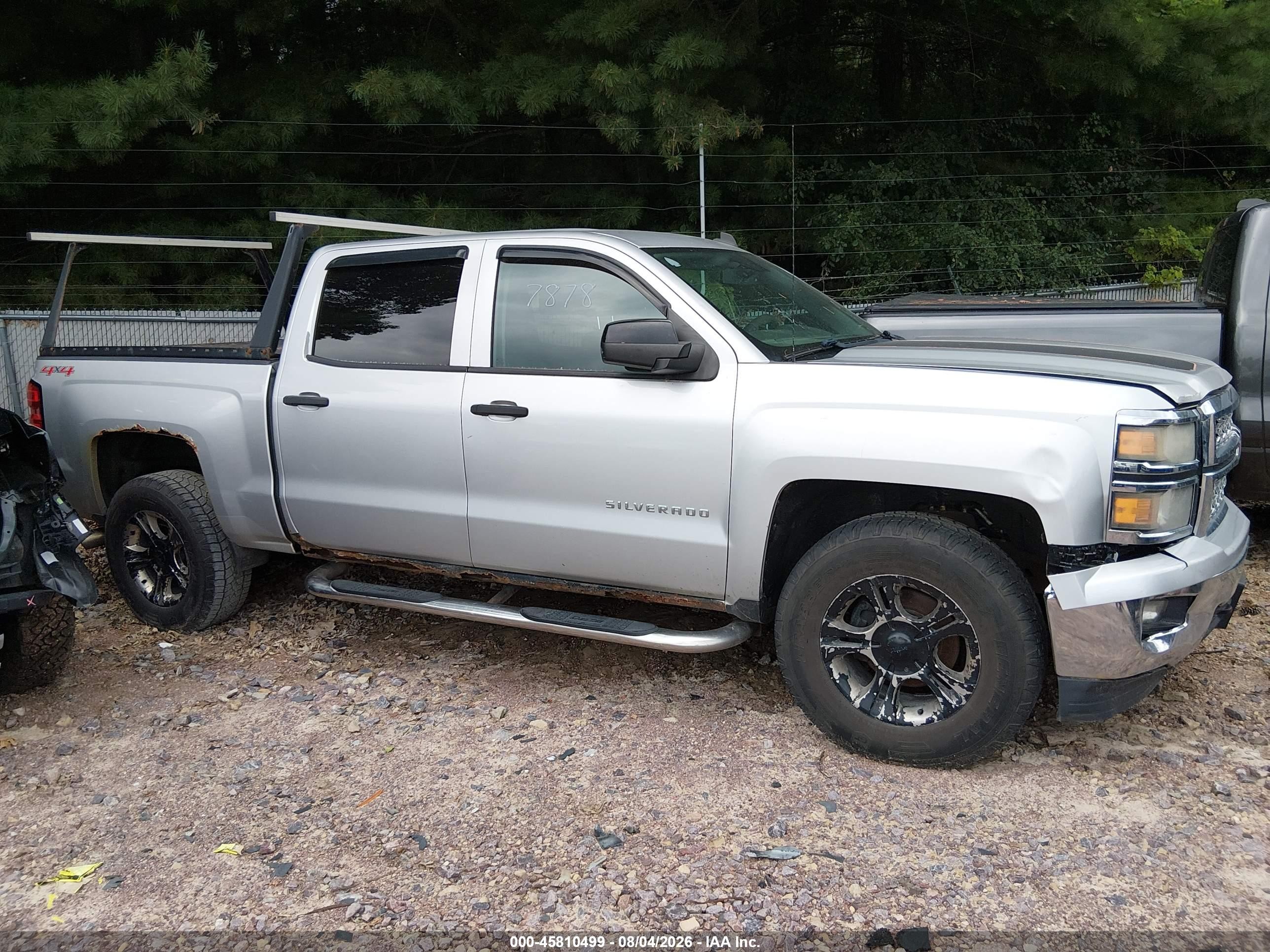 2014 Chevrolet Silverado 1500 1lt Silver vin: 3GCUKREC4EG372401