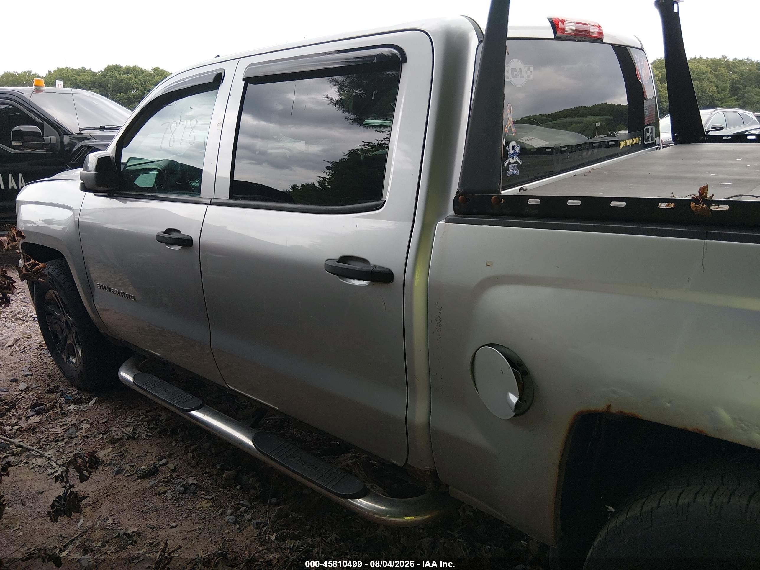 2014 Chevrolet Silverado 1500 1lt Silver vin: 3GCUKREC4EG372401