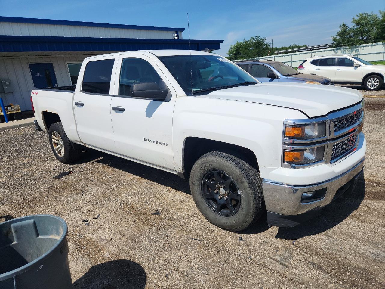 2014 Chevrolet Silverado K1500 Lt White vin: 3GCUKREC4EG385939