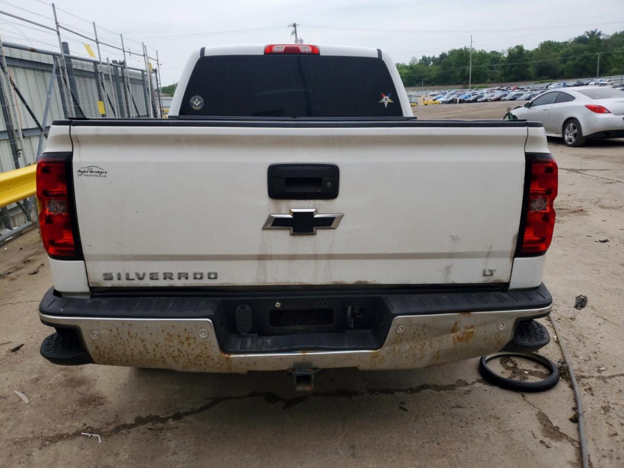 2014 Chevrolet Silverado K1500 Lt White vin: 3GCUKREC4EG400732