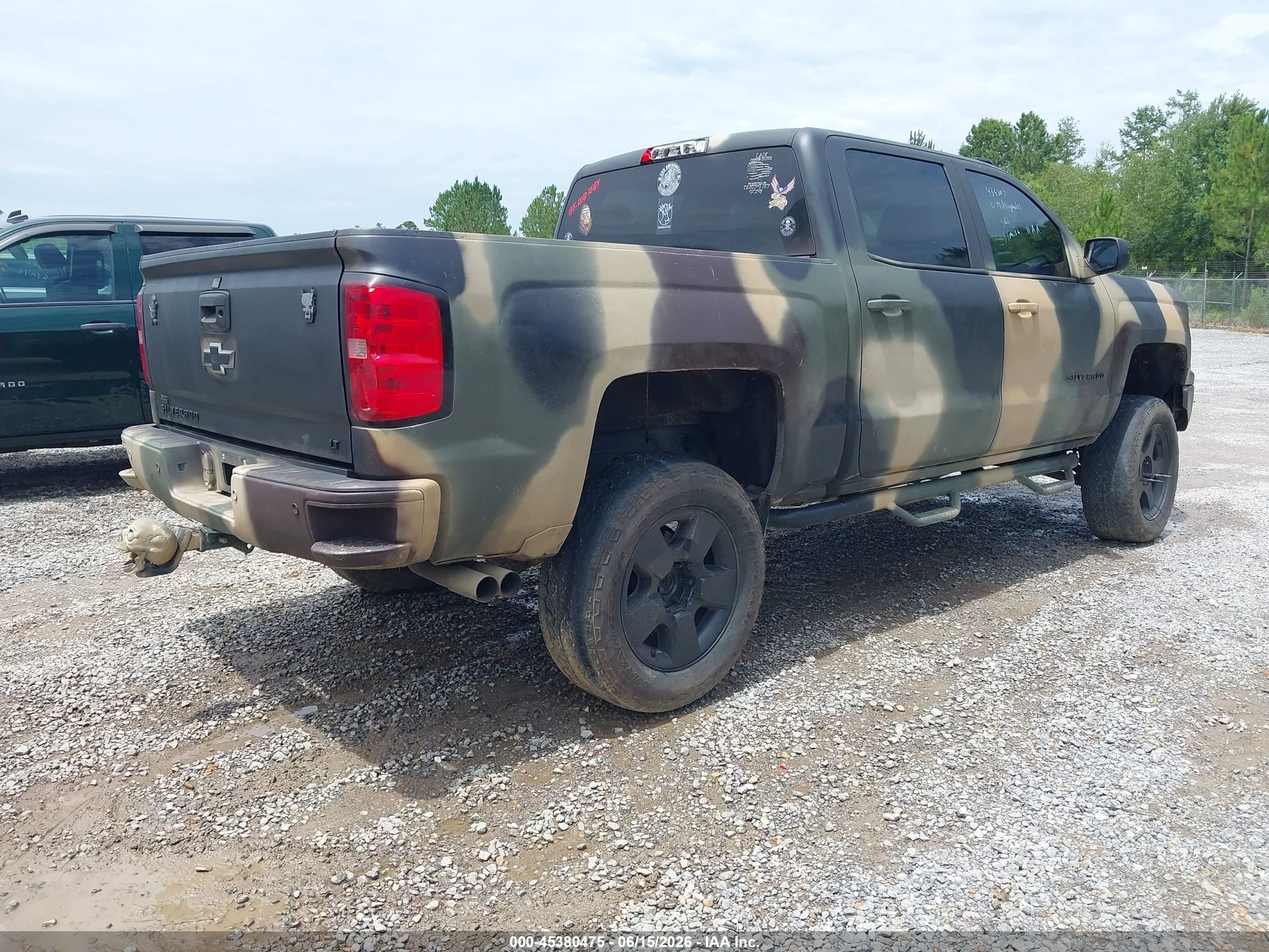 2014 Chevrolet Silverado 1500 Lt Green vin: 3GCUKREC4EG435707