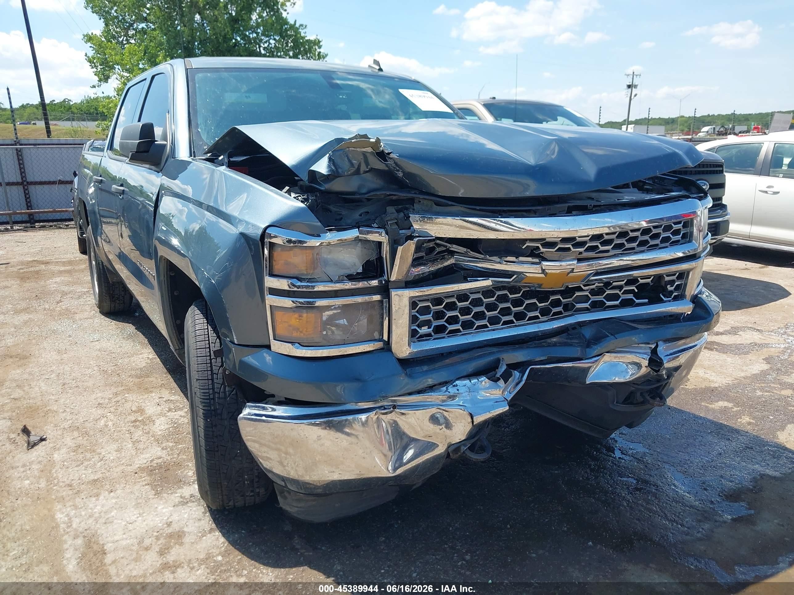 2014 Chevrolet Silverado 1500 Lt Blue vin: 3GCUKREC4EG506288