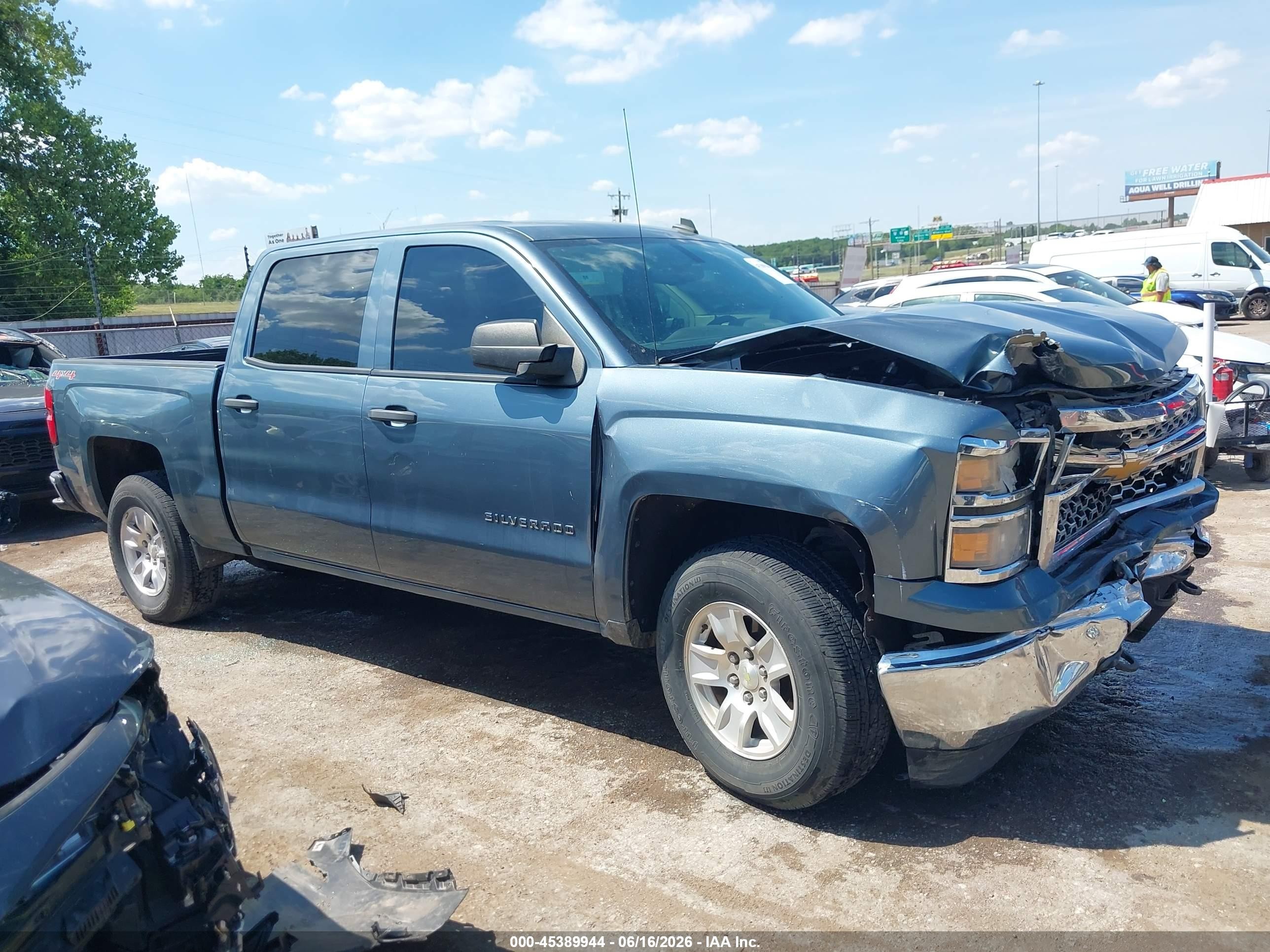 2014 Chevrolet Silverado 1500 Lt Blue vin: 3GCUKREC4EG506288