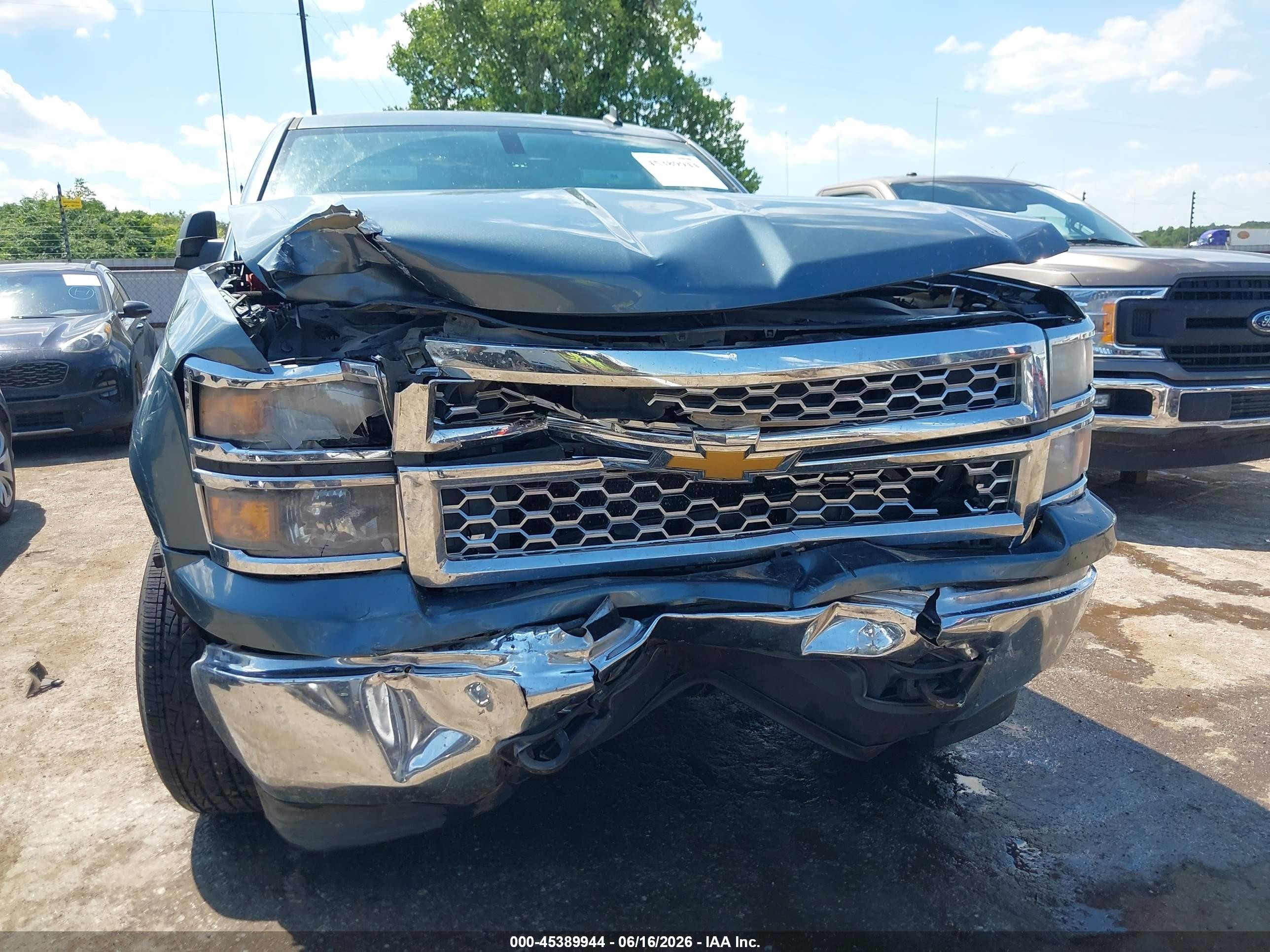 2014 Chevrolet Silverado 1500 Lt Blue vin: 3GCUKREC4EG506288
