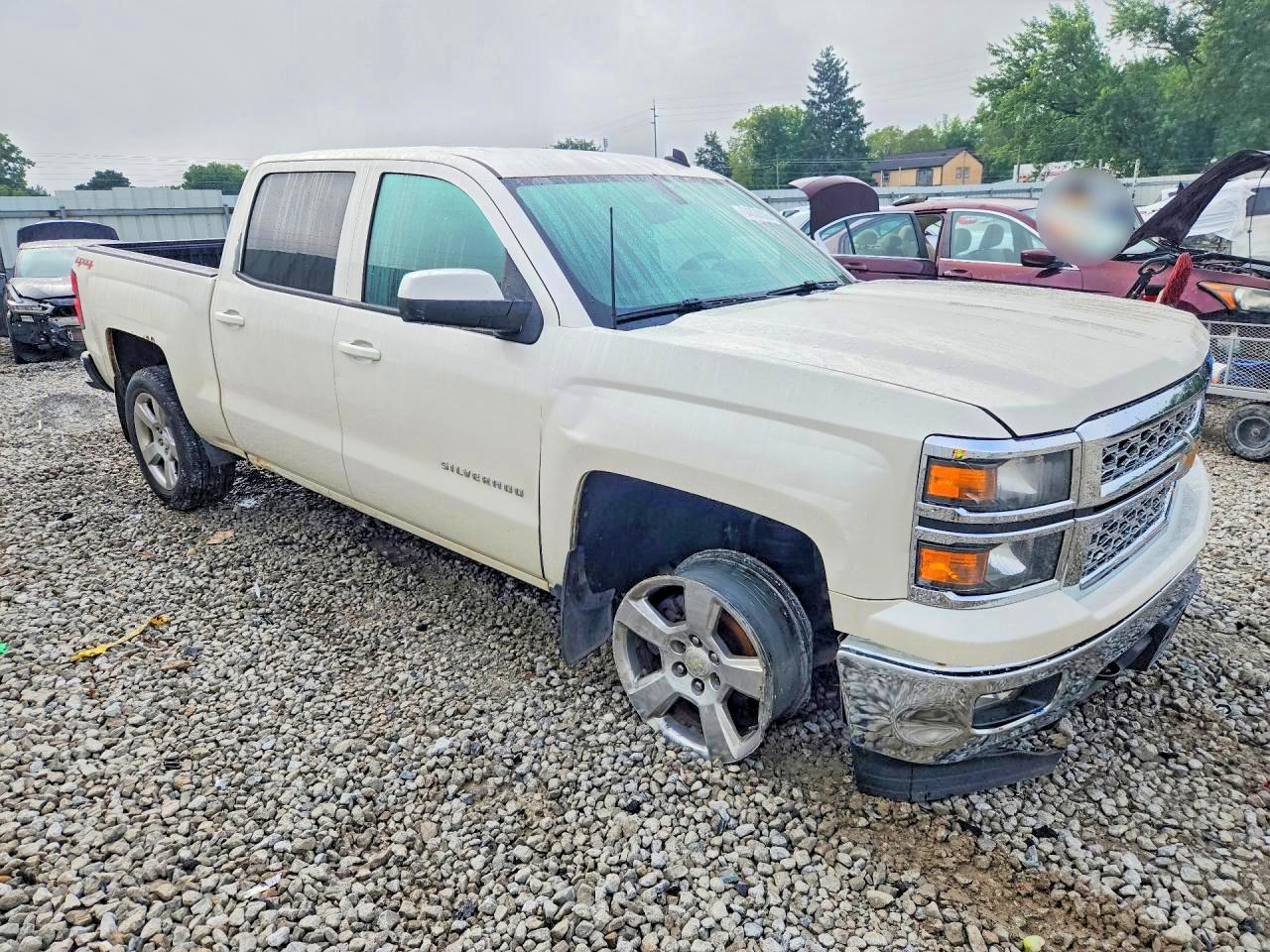 2014 Chevrolet Silverado K1500 Lt White vin: 3GCUKREC4EG560433