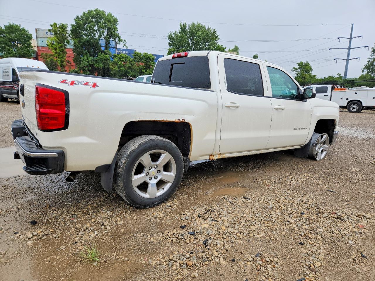 2014 Chevrolet Silverado K1500 Lt White vin: 3GCUKREC4EG560433