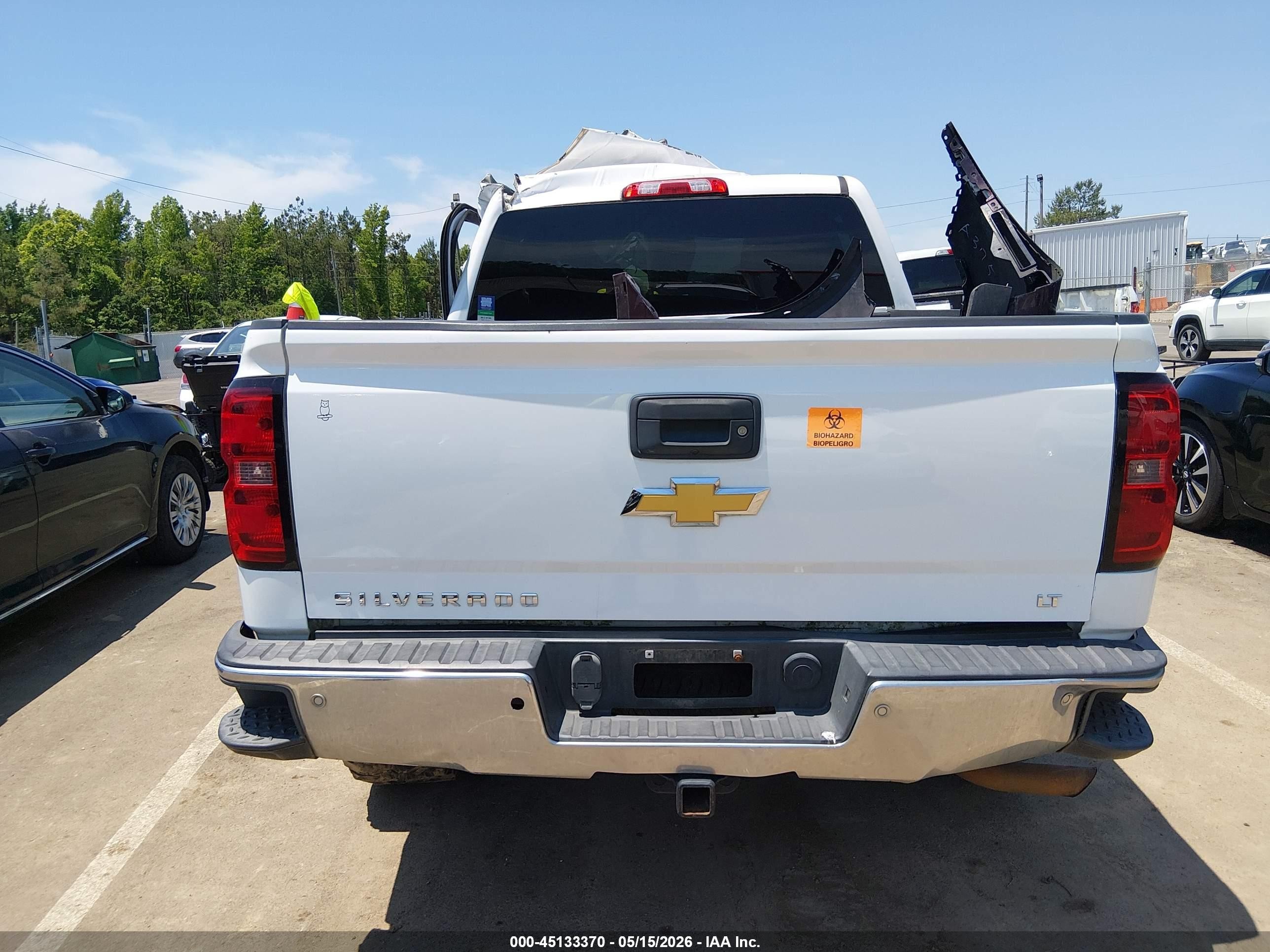2015 Chevrolet Silverado 1500 1lt Белый vin: 3GCUKREC4FG209054