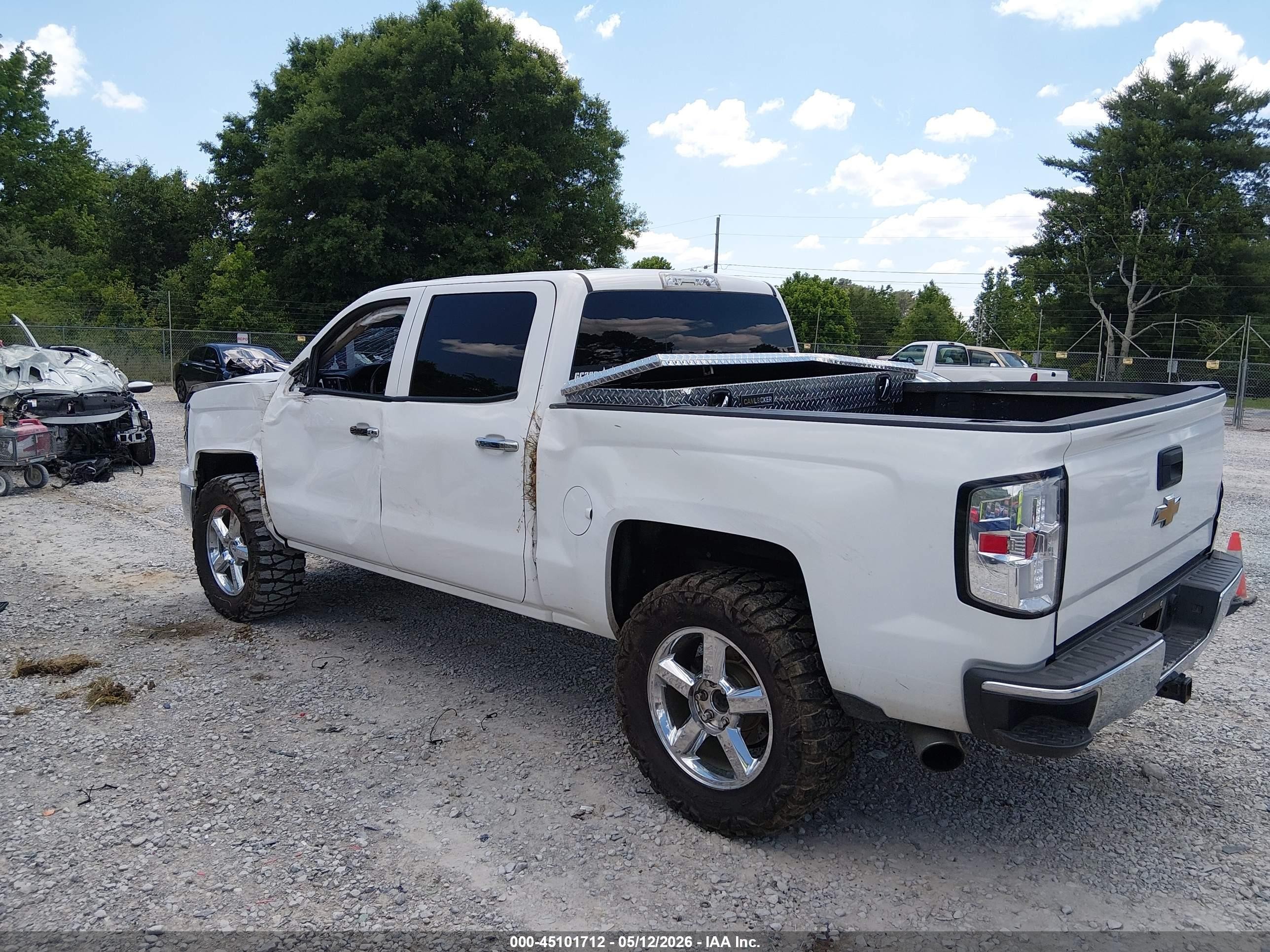 2015 Chevrolet Silverado 1500 2lt White vin: 3GCUKREC4FG235346