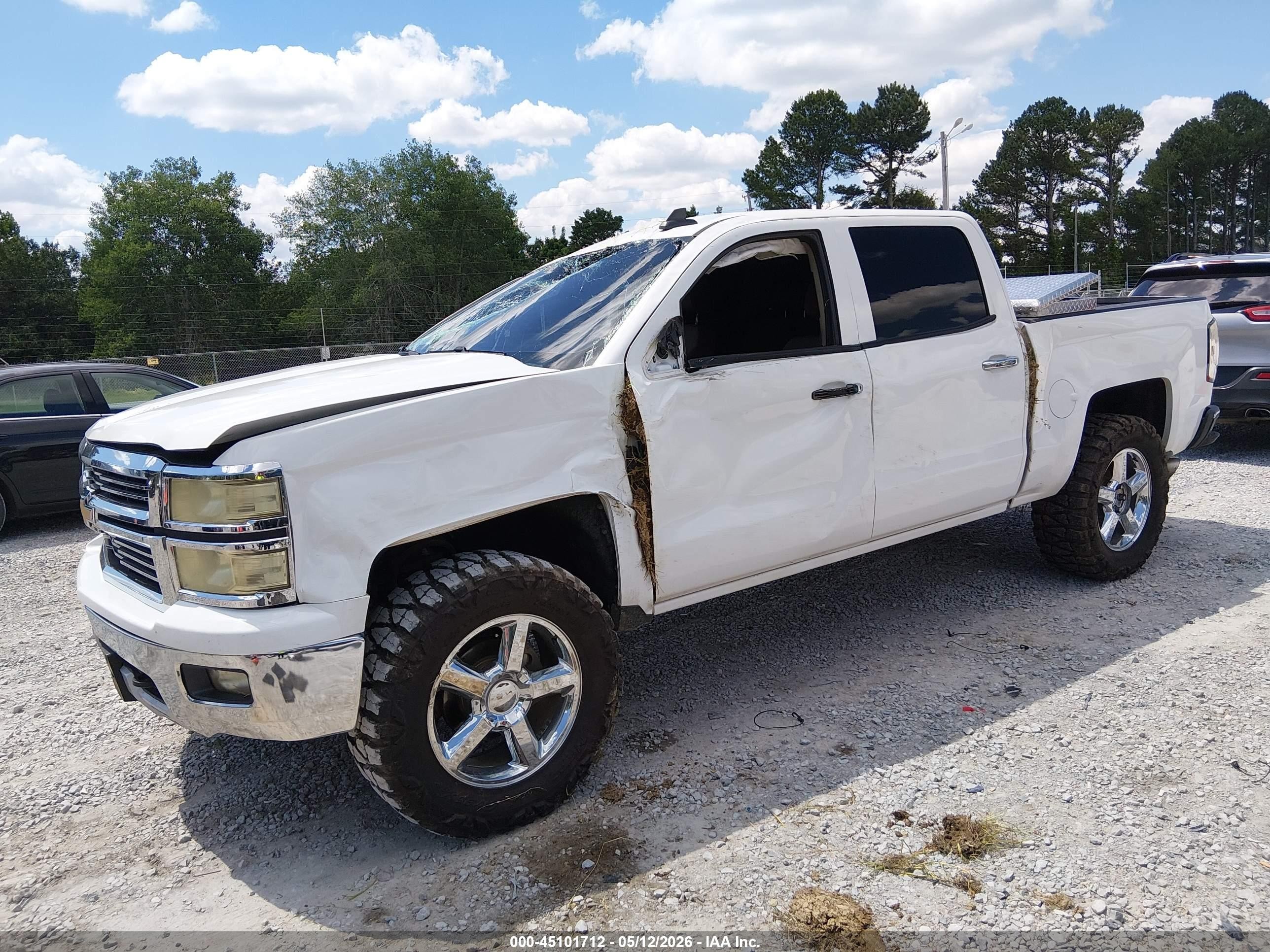 2015 Chevrolet Silverado 1500 2lt White vin: 3GCUKREC4FG235346