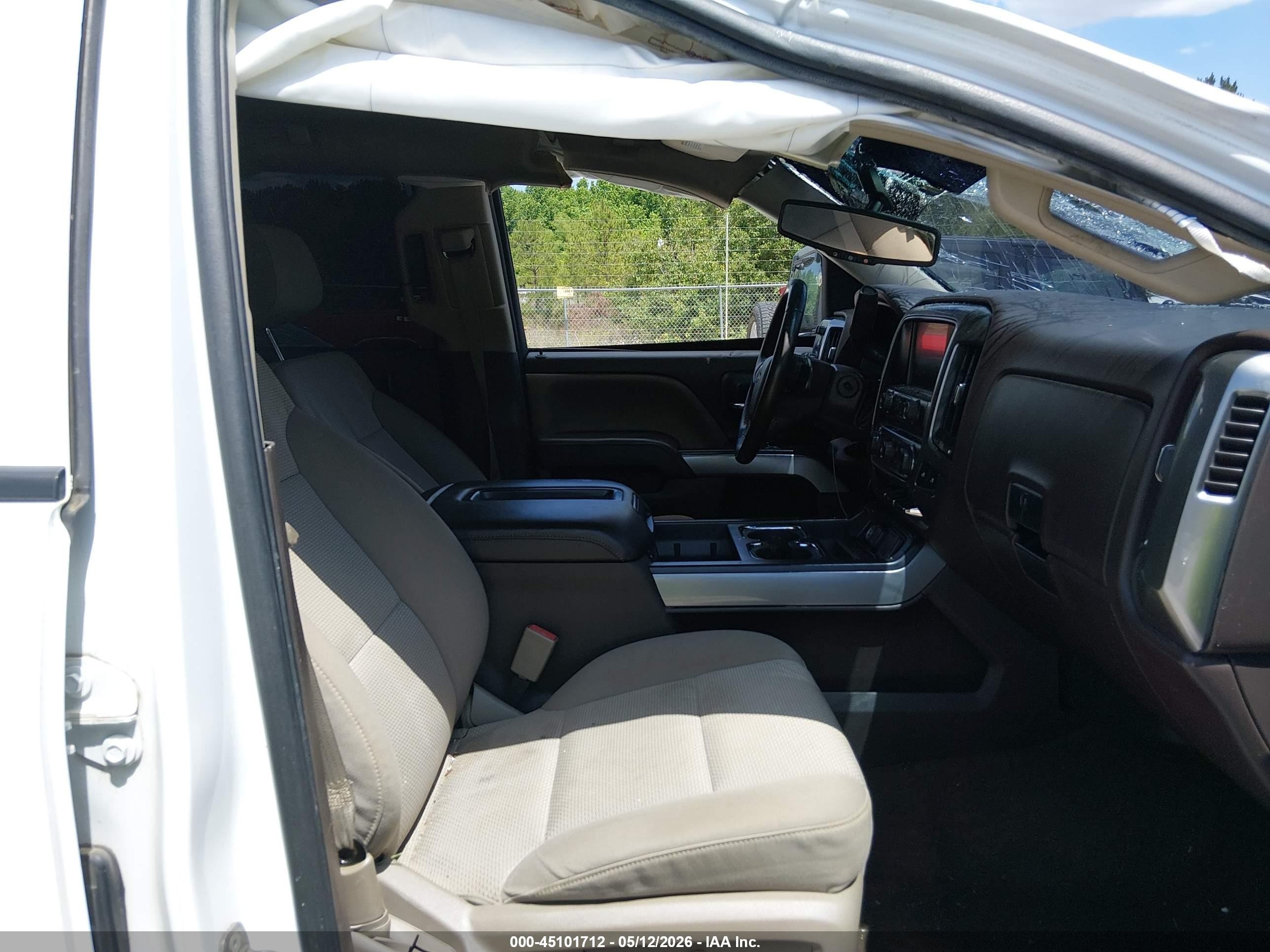 2015 Chevrolet Silverado 1500 2lt White vin: 3GCUKREC4FG235346