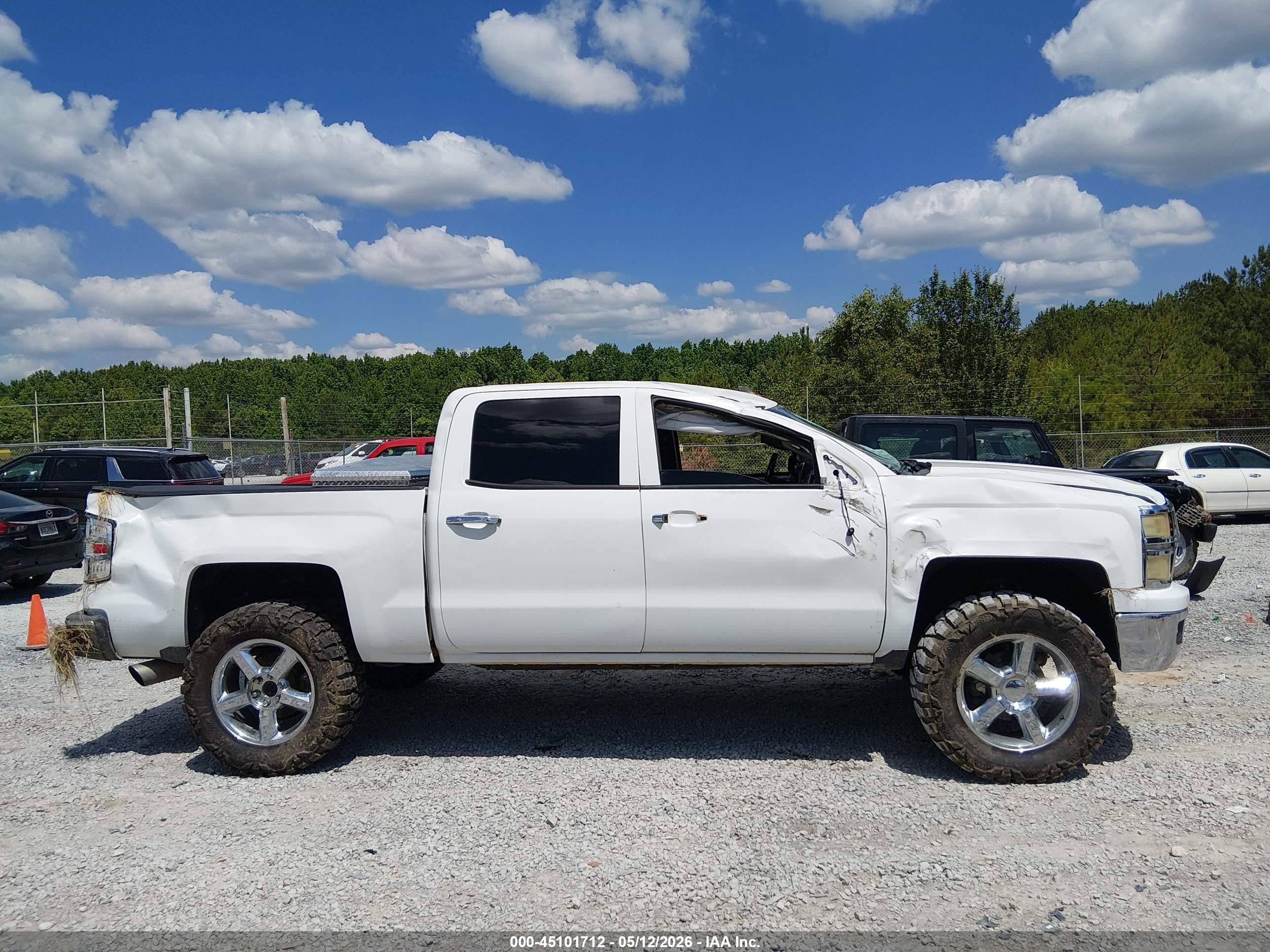 2015 Chevrolet Silverado 1500 2lt White vin: 3GCUKREC4FG235346