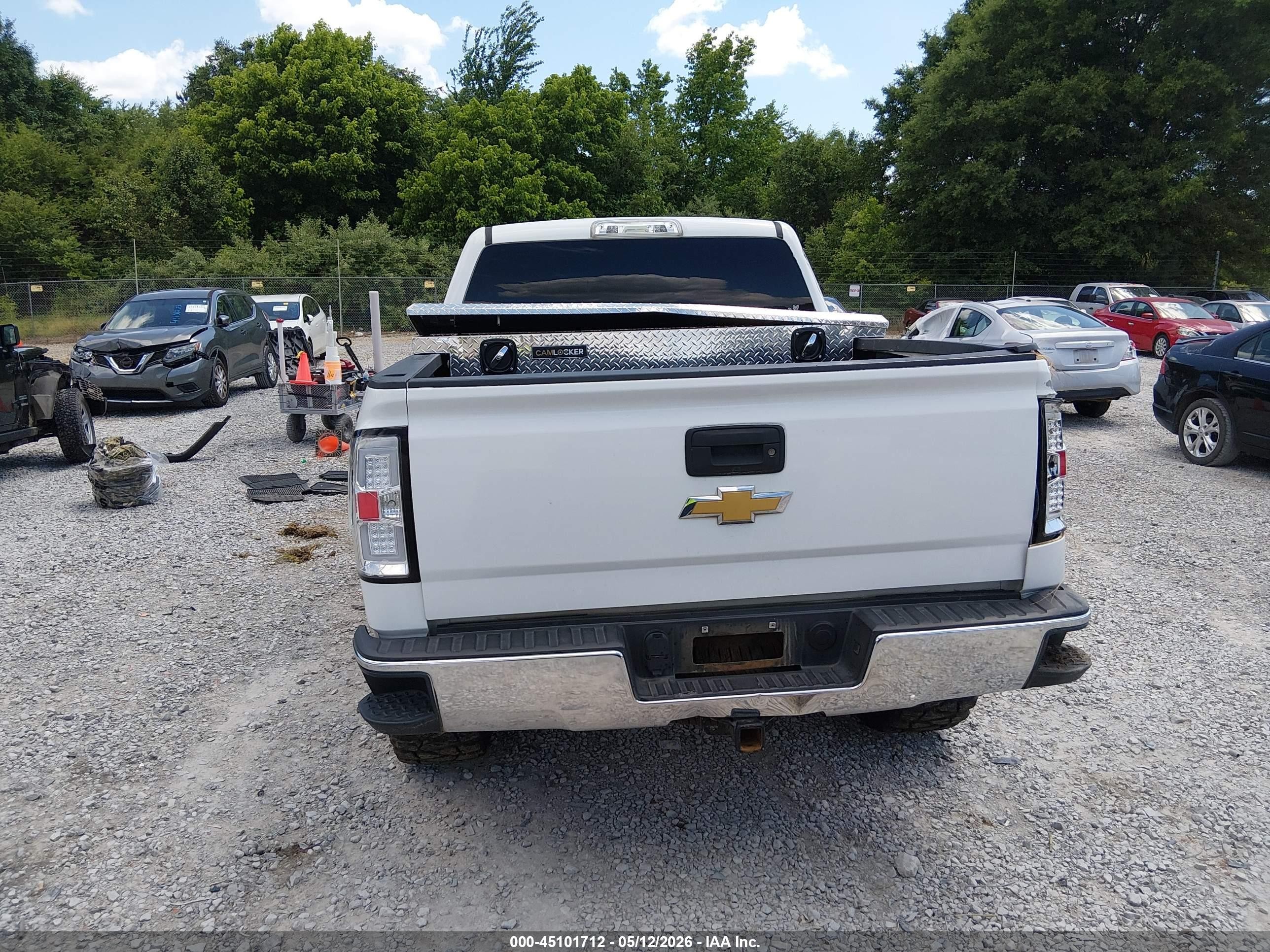 2015 Chevrolet Silverado 1500 2lt White vin: 3GCUKREC4FG235346