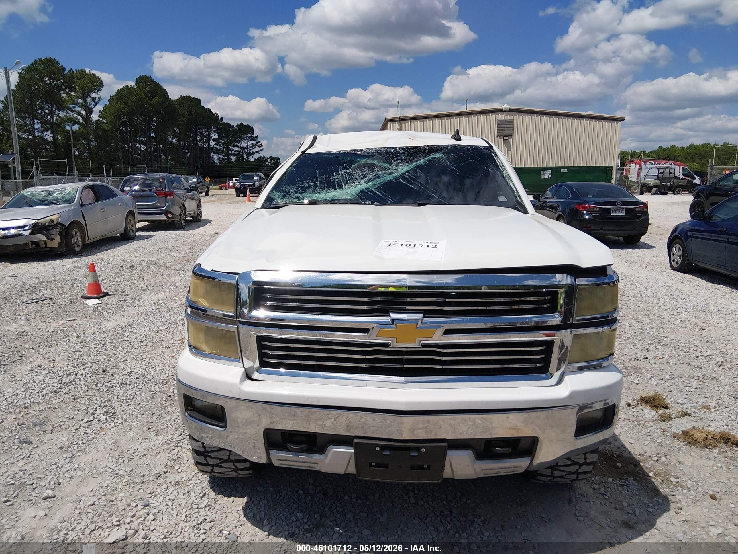 2015 Chevrolet Silverado 1500 2lt White vin: 3GCUKREC4FG235346