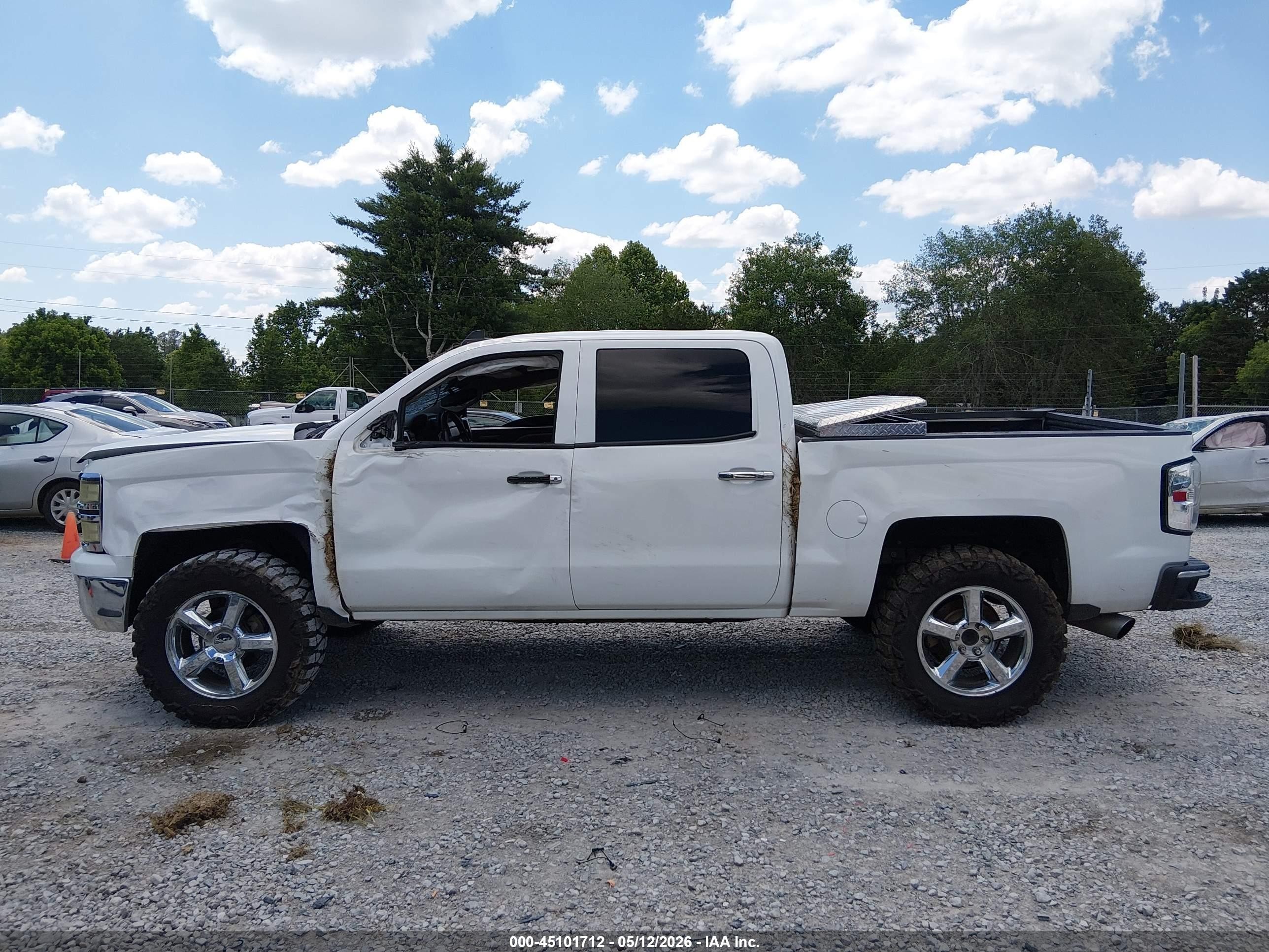 2015 Chevrolet Silverado 1500 2lt White vin: 3GCUKREC4FG235346