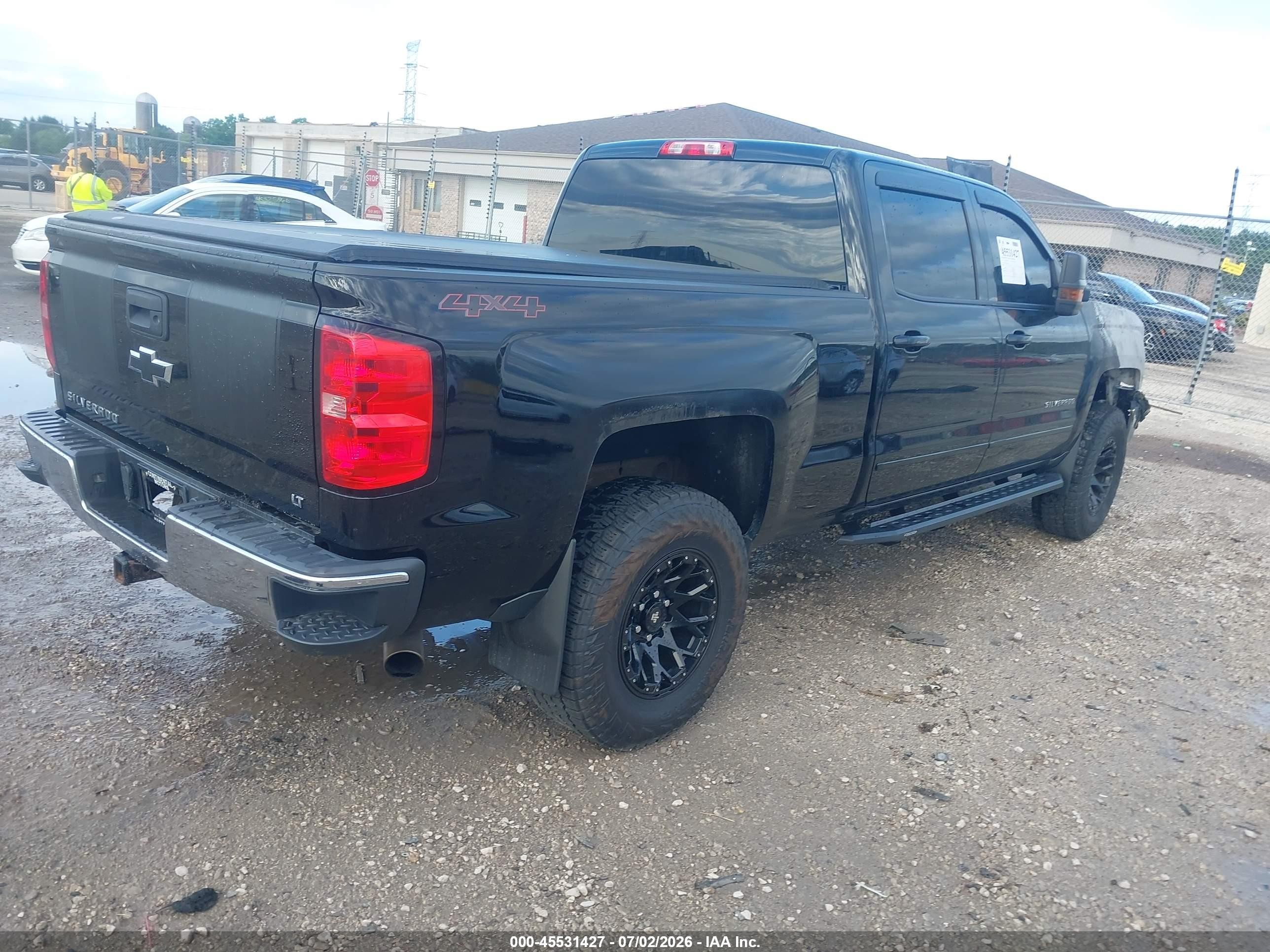 2015 Chevrolet Silverado 1500 Lt Black vin: 3GCUKREC4FG262806