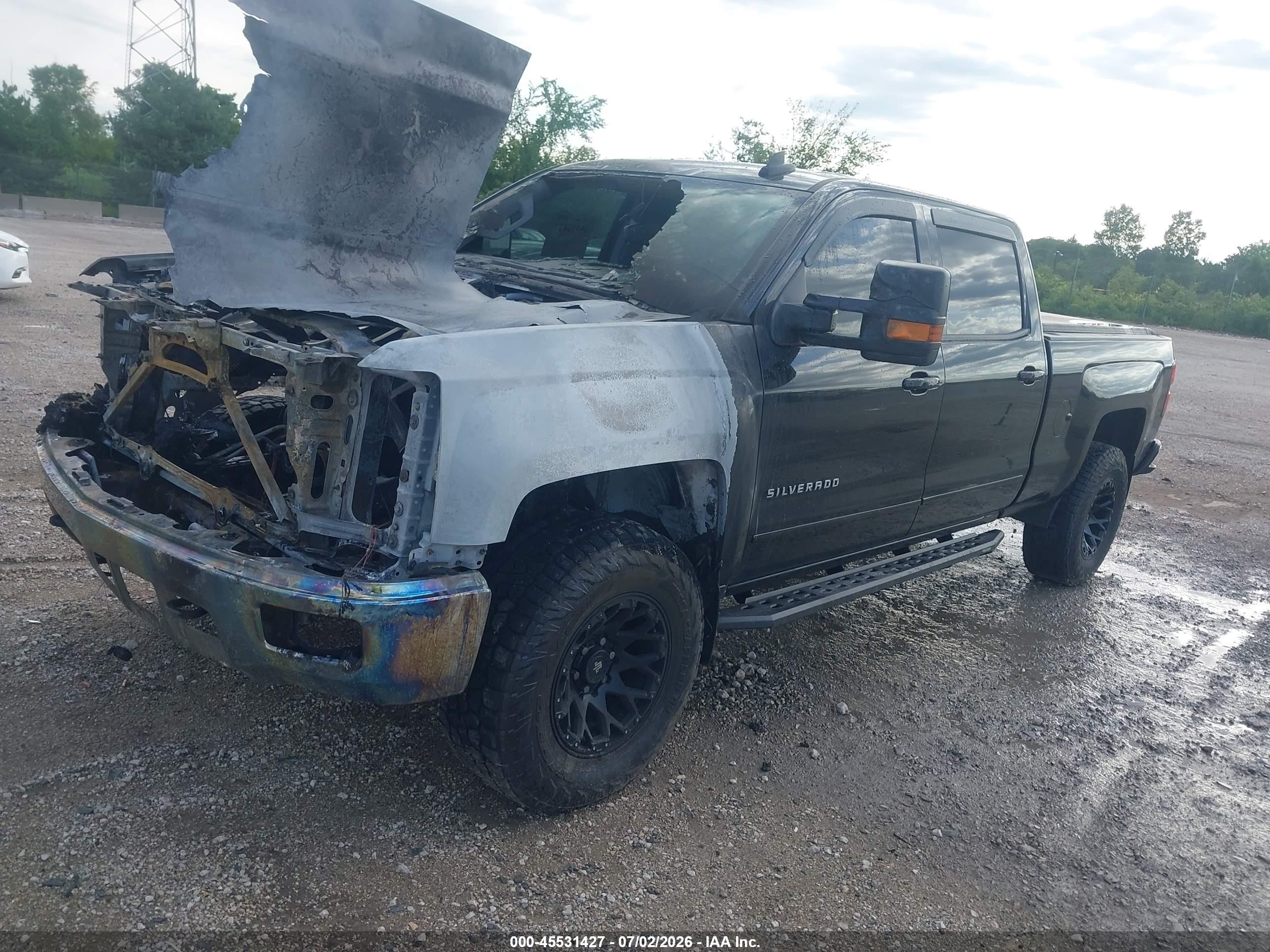 2015 Chevrolet Silverado 1500 Lt Black vin: 3GCUKREC4FG262806