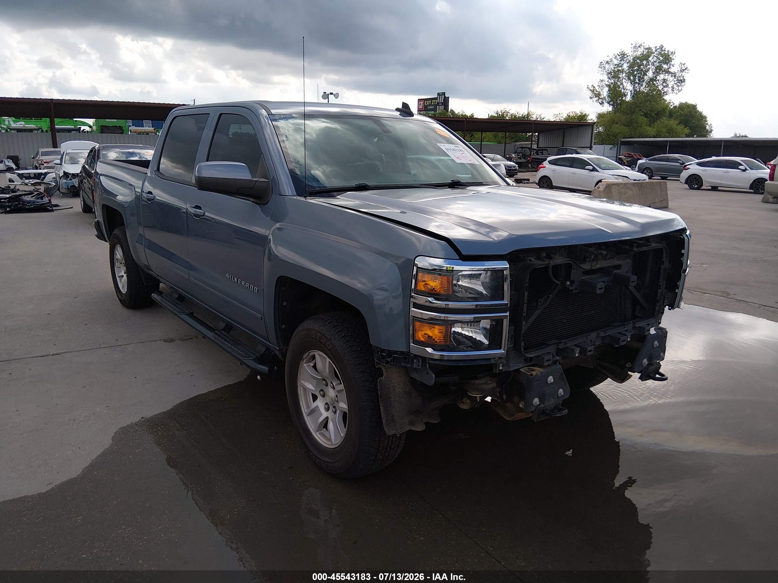 2015 Chevrolet Silverado 1500 Lt Blue vin: 3GCUKREC4FG305377