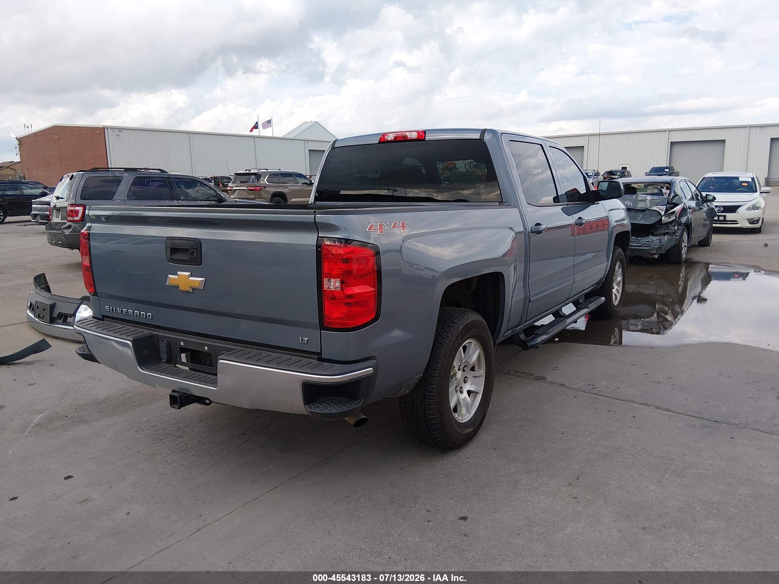 2015 Chevrolet Silverado 1500 Lt Blue vin: 3GCUKREC4FG305377