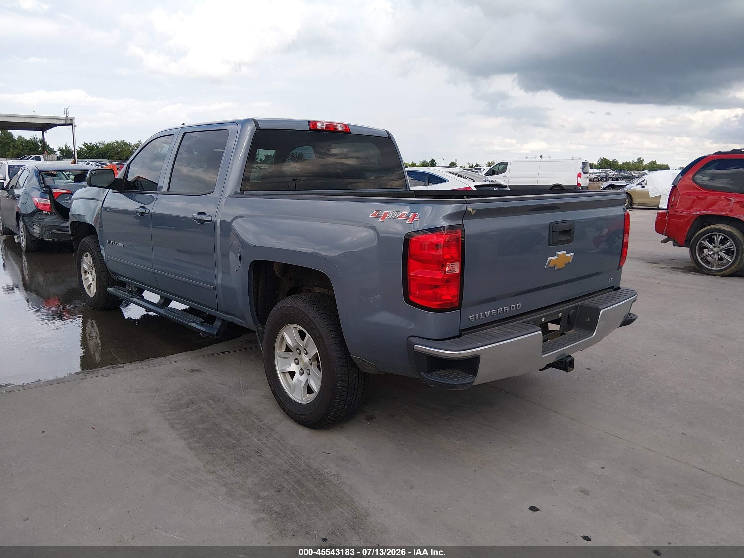 2015 Chevrolet Silverado 1500 Lt Blue vin: 3GCUKREC4FG305377