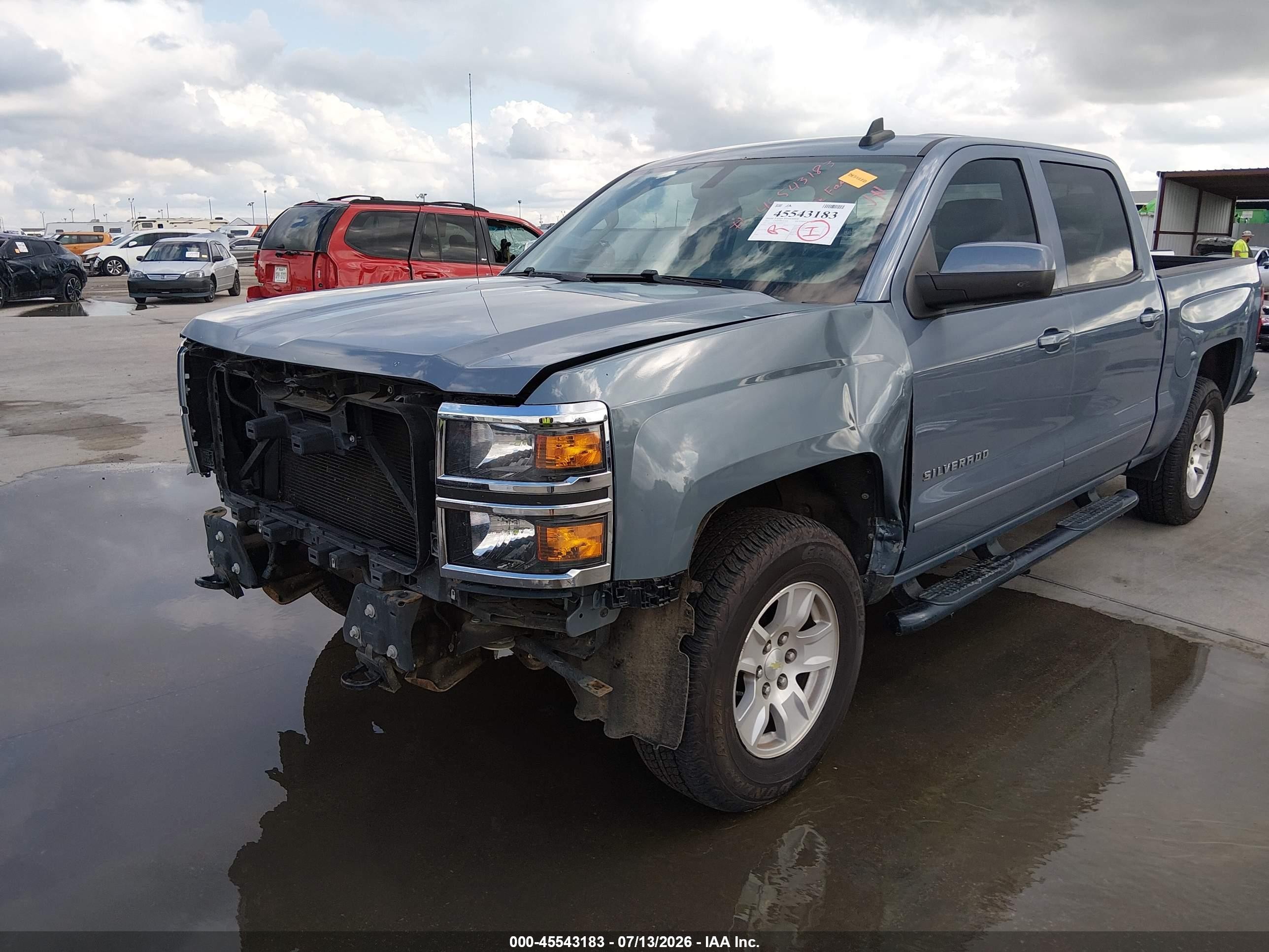 2015 Chevrolet Silverado 1500 Lt Blue vin: 3GCUKREC4FG305377