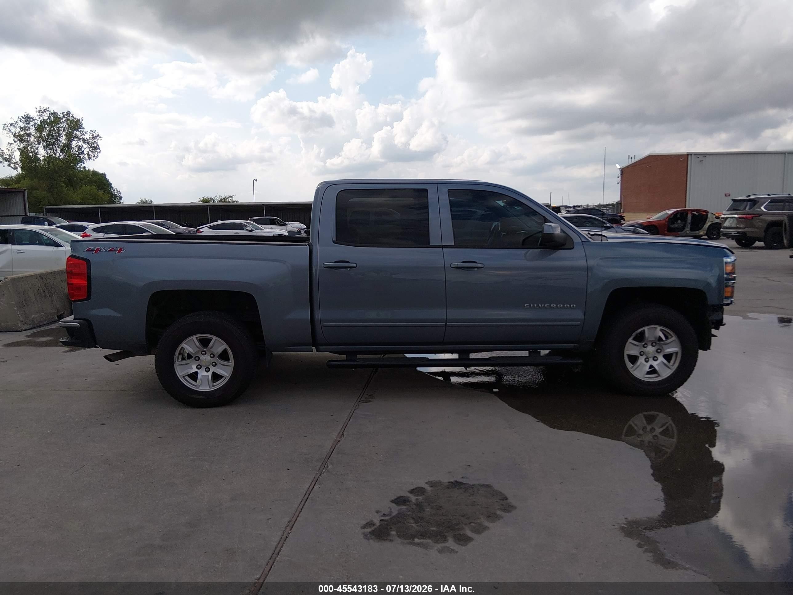 2015 Chevrolet Silverado 1500 Lt Blue vin: 3GCUKREC4FG305377