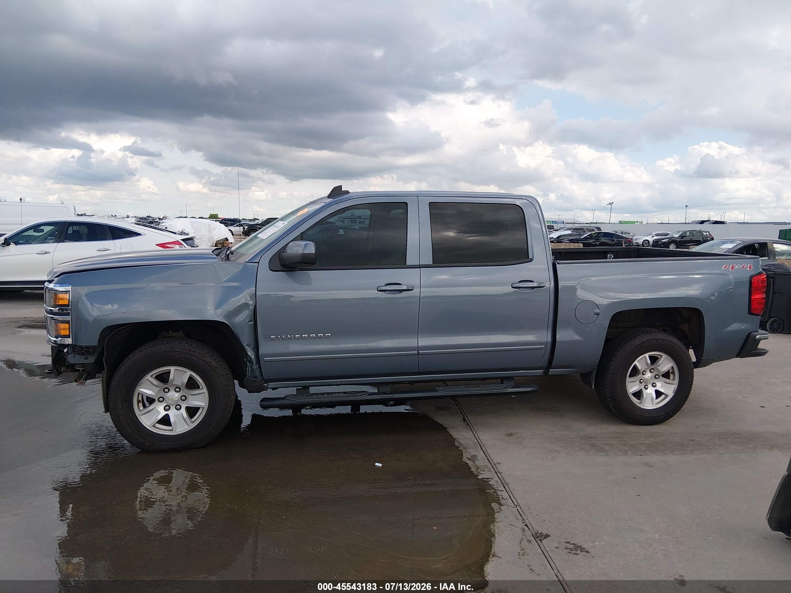 2015 Chevrolet Silverado 1500 Lt Blue vin: 3GCUKREC4FG305377