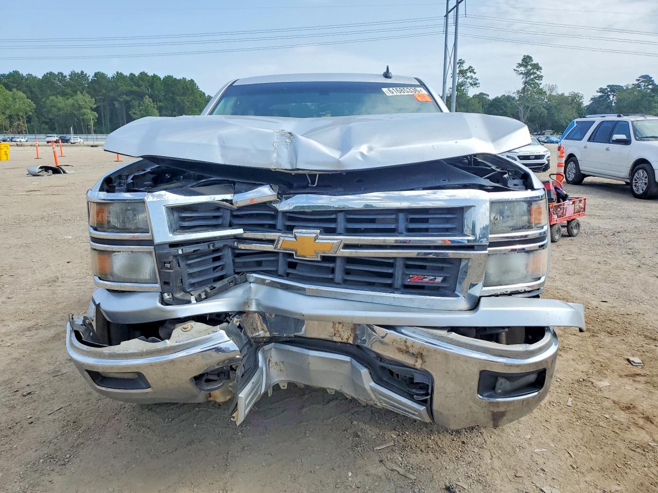 2015 Chevrolet Silverado K1500 Lt Silver vin: 3GCUKREC4FG438933