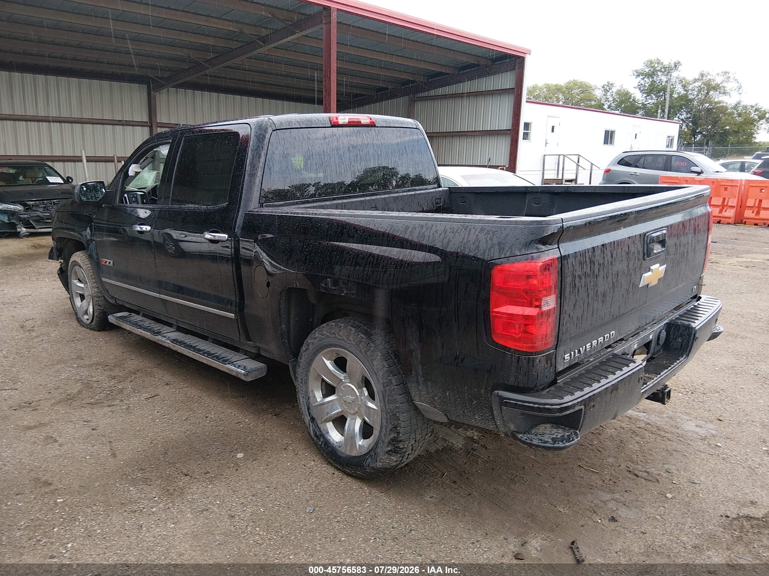 2015 Chevrolet Silverado 1500 Lt Black vin: 3GCUKREC4FG468658