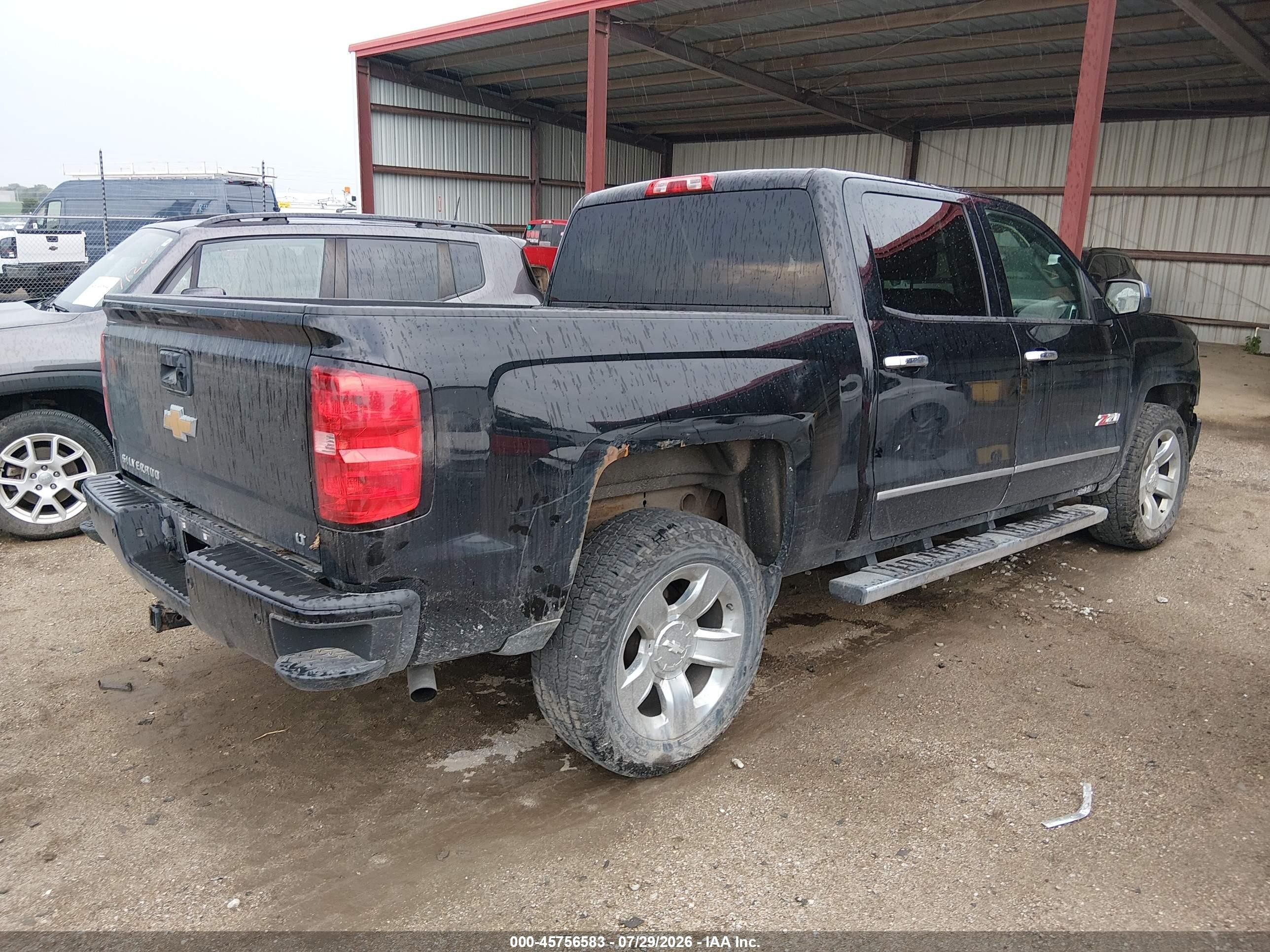 2015 Chevrolet Silverado 1500 Lt Black vin: 3GCUKREC4FG468658