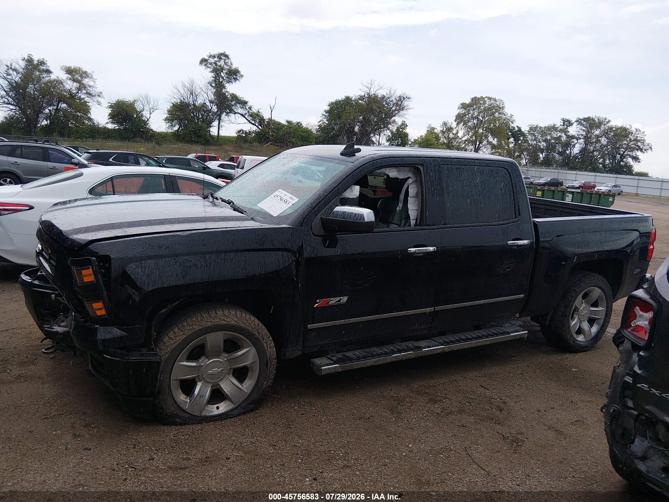 2015 Chevrolet Silverado 1500 Lt Black vin: 3GCUKREC4FG468658