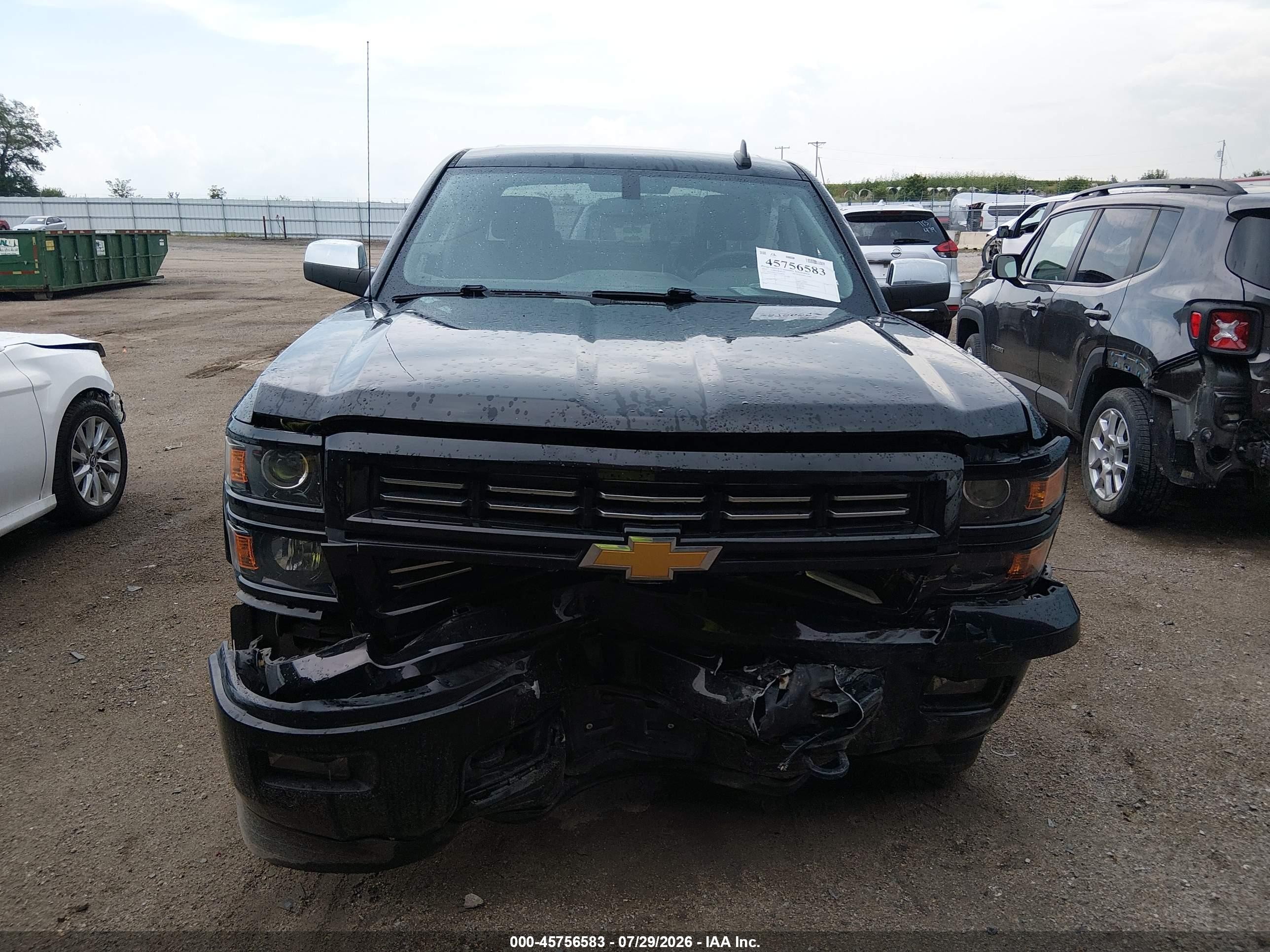 2015 Chevrolet Silverado 1500 Lt Black vin: 3GCUKREC4FG468658