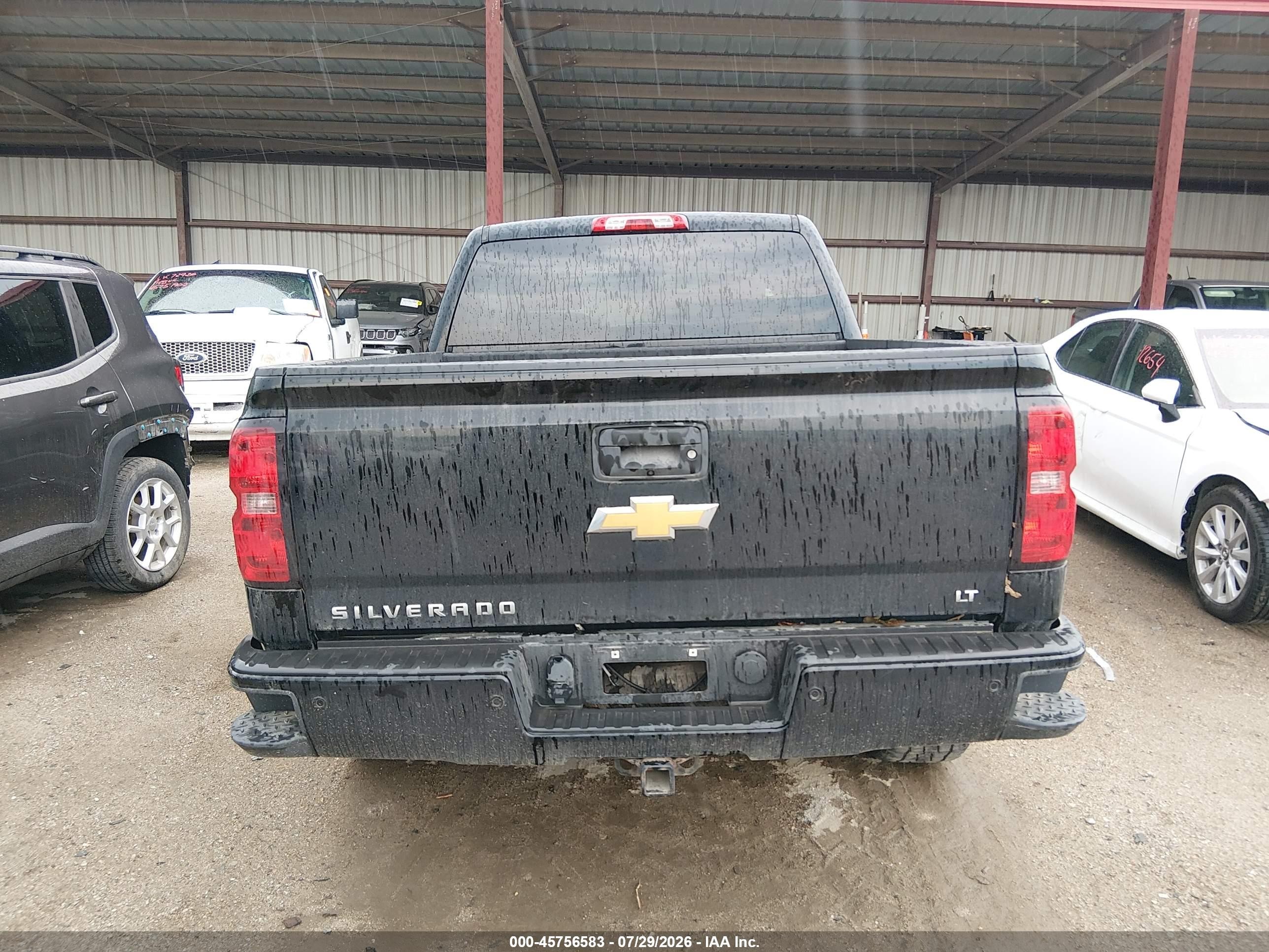 2015 Chevrolet Silverado 1500 Lt Black vin: 3GCUKREC4FG468658